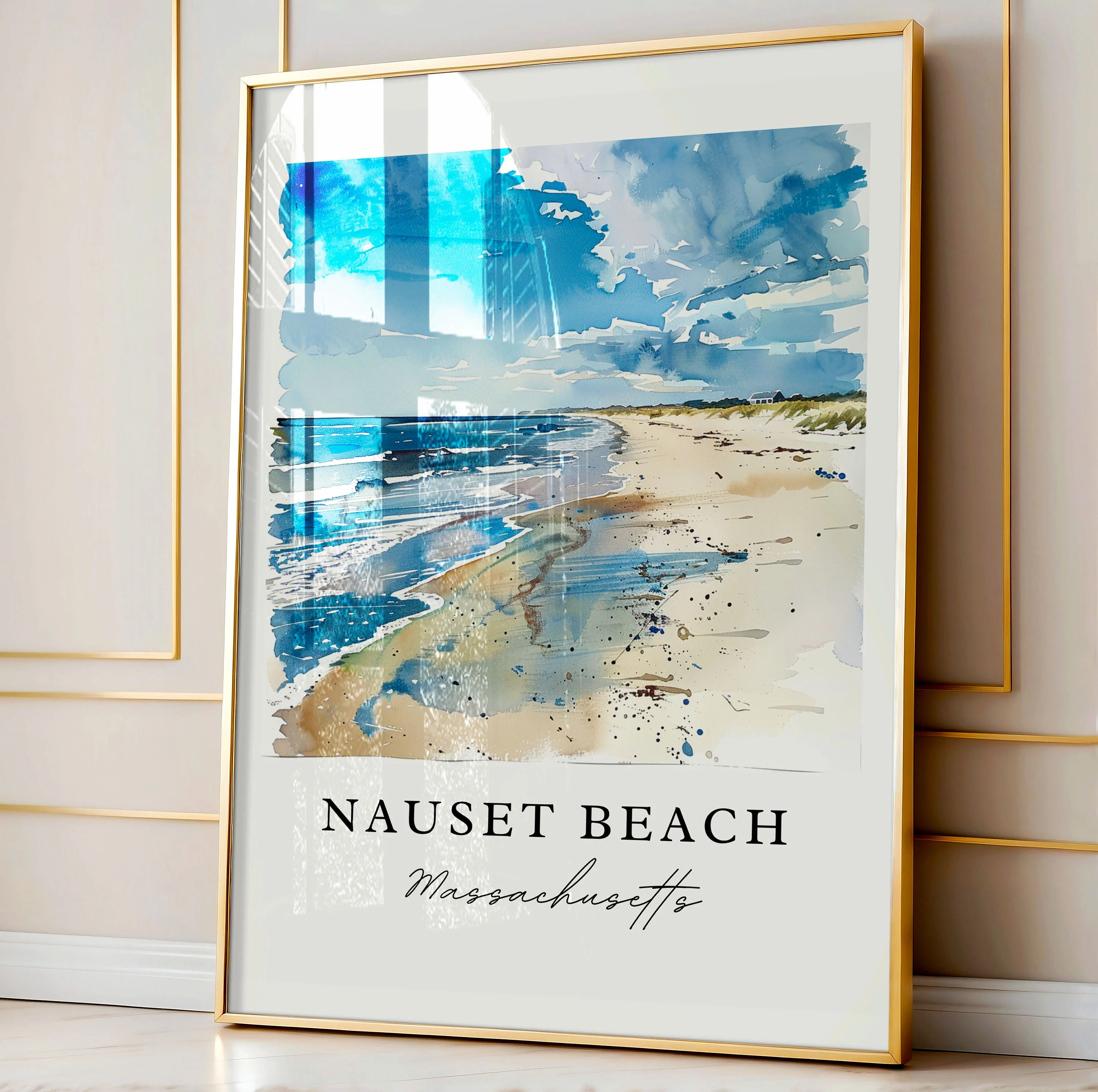 Nauset Beach, Massachusetts, Massachusetts – Watercolor Art Print - Image 4