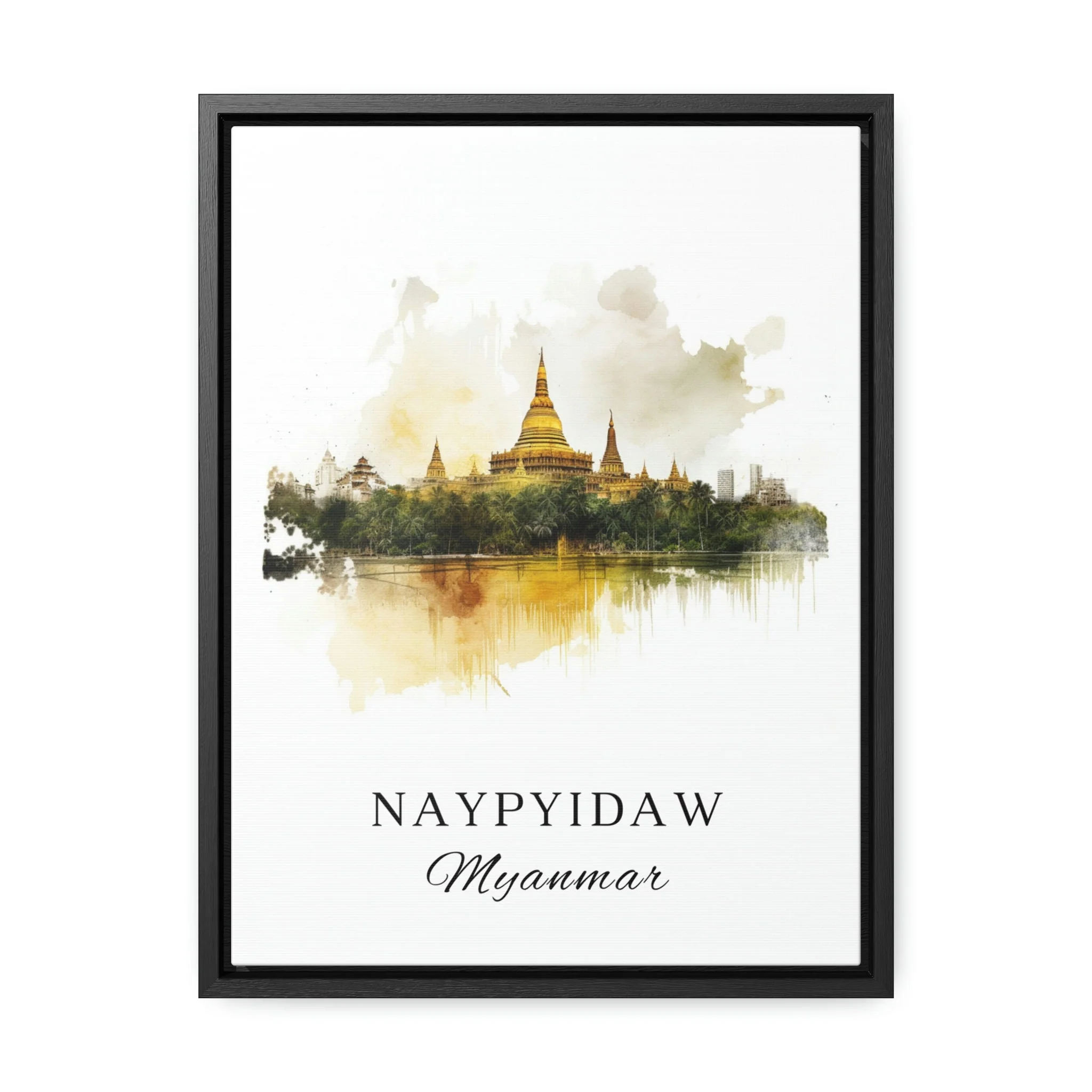 Naypyidaw, Myanmar – Watercolor Art Print - Image 6