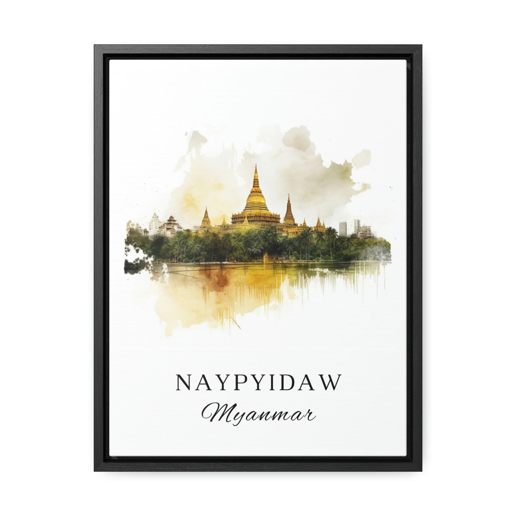 Naypyidaw, Myanmar – Watercolor Art Print - Image 6