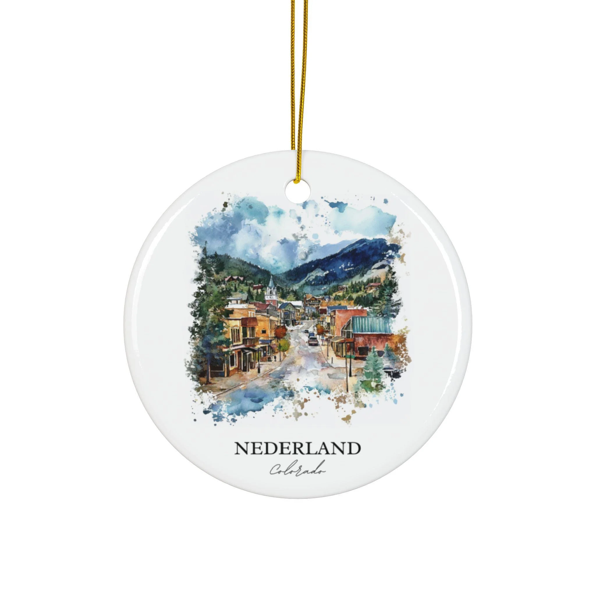 Nederland CO Ornament: Unique Boulder Souvenir, Nederland Xmas Decor, and Authentic Nederland Gift