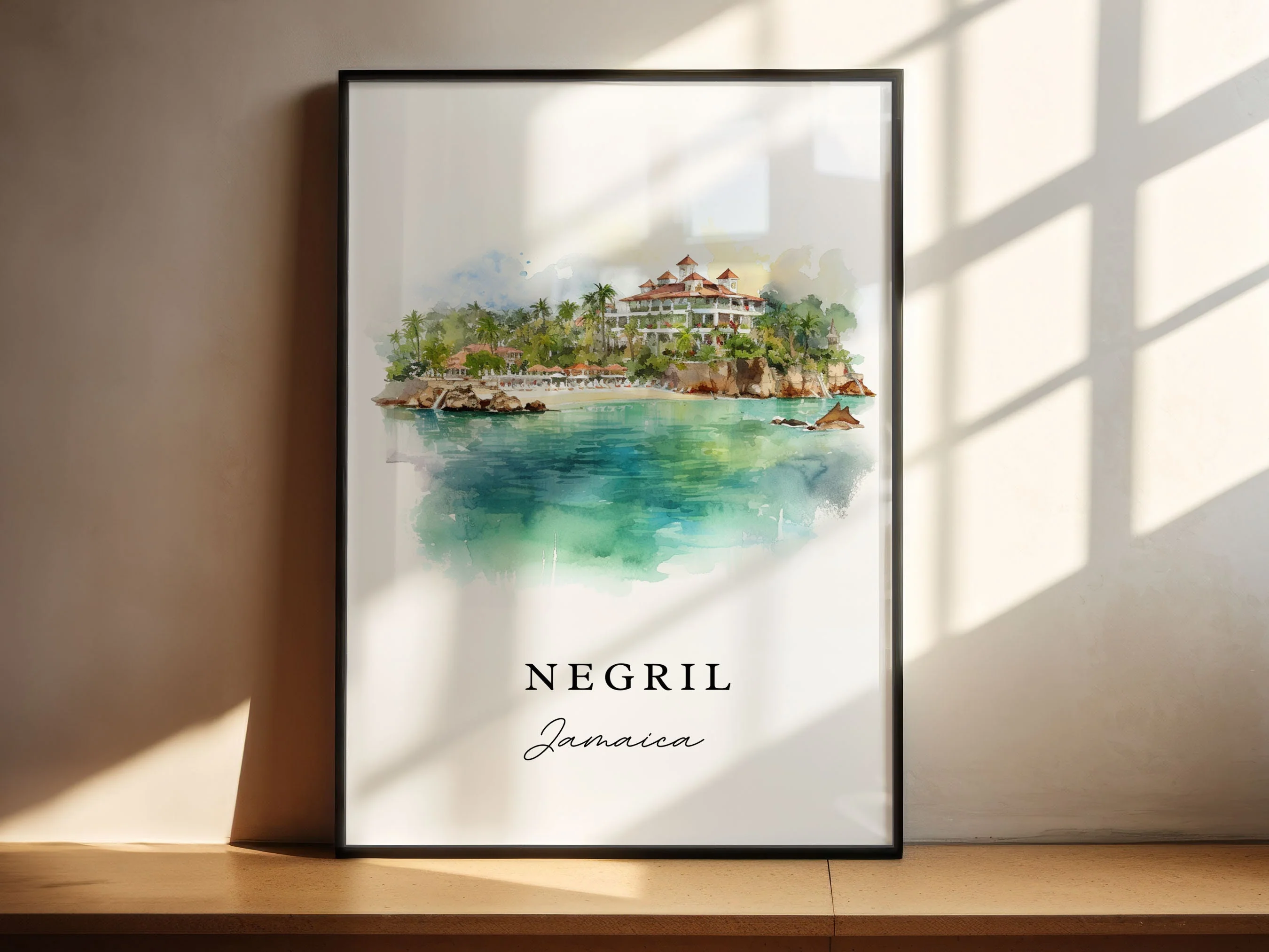 Negril, Jamaica – Watercolor Art Print - Image 4