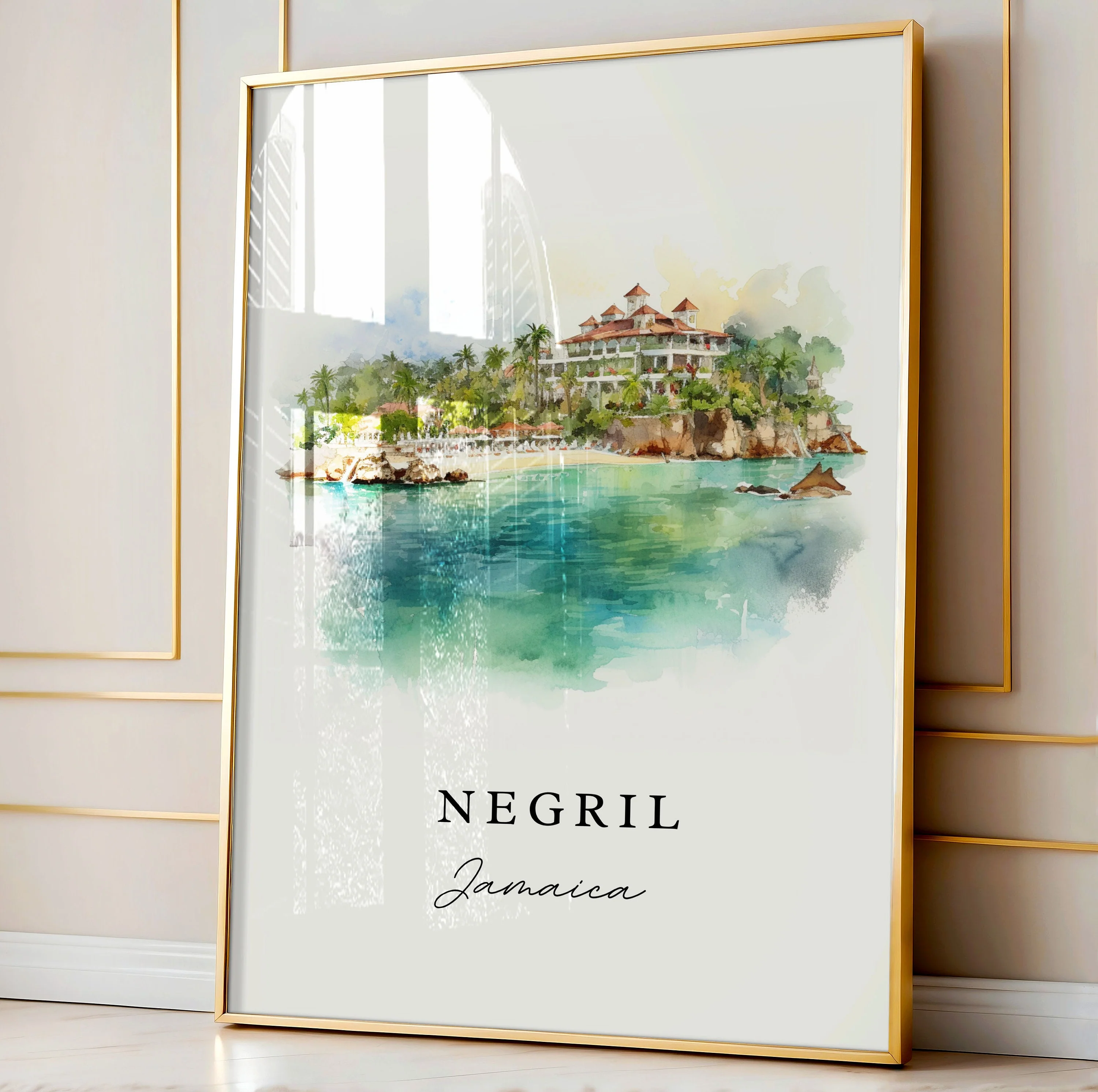 Negril, Jamaica – Watercolor Art Print - Image 5