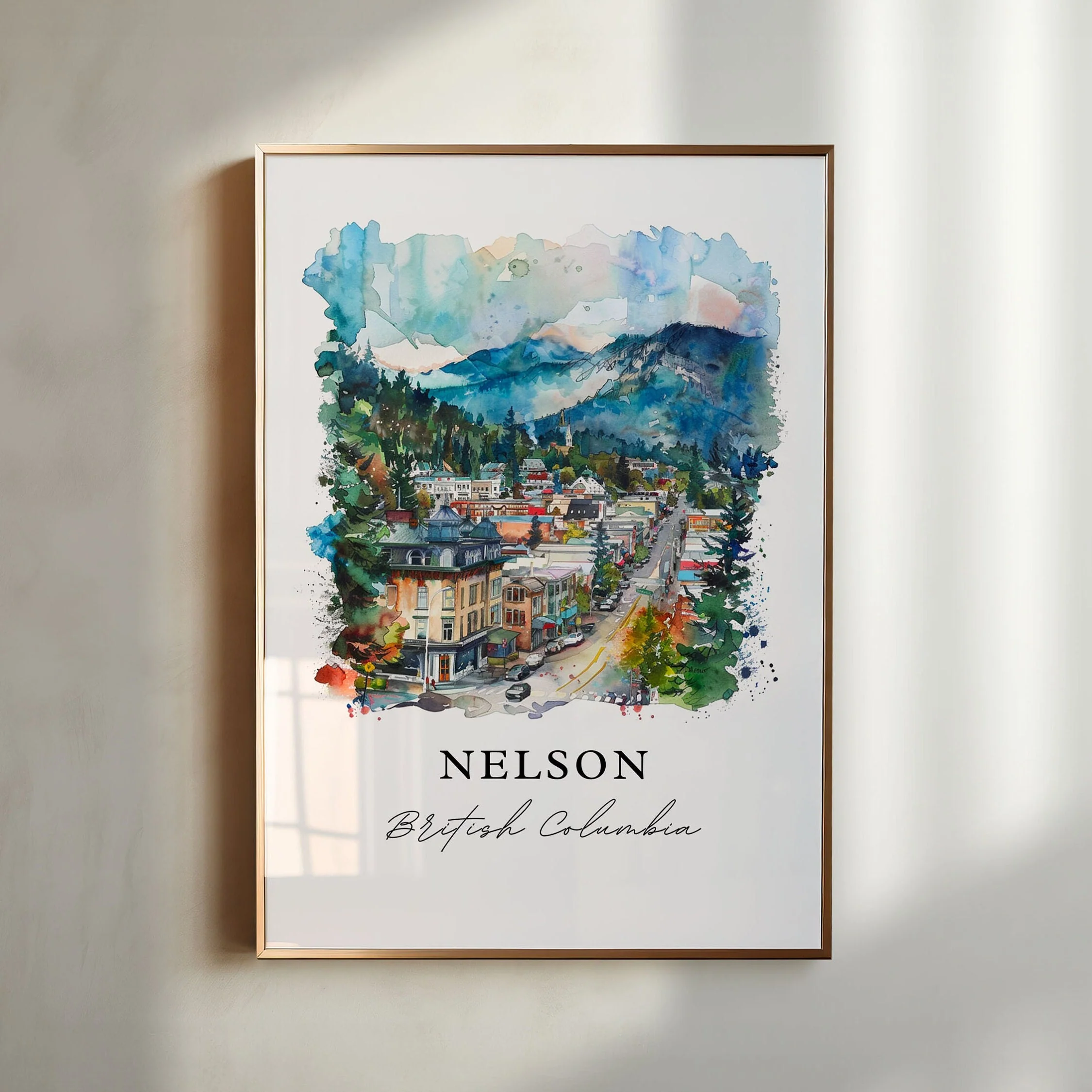 Nelson, Canada – Watercolor Art Print