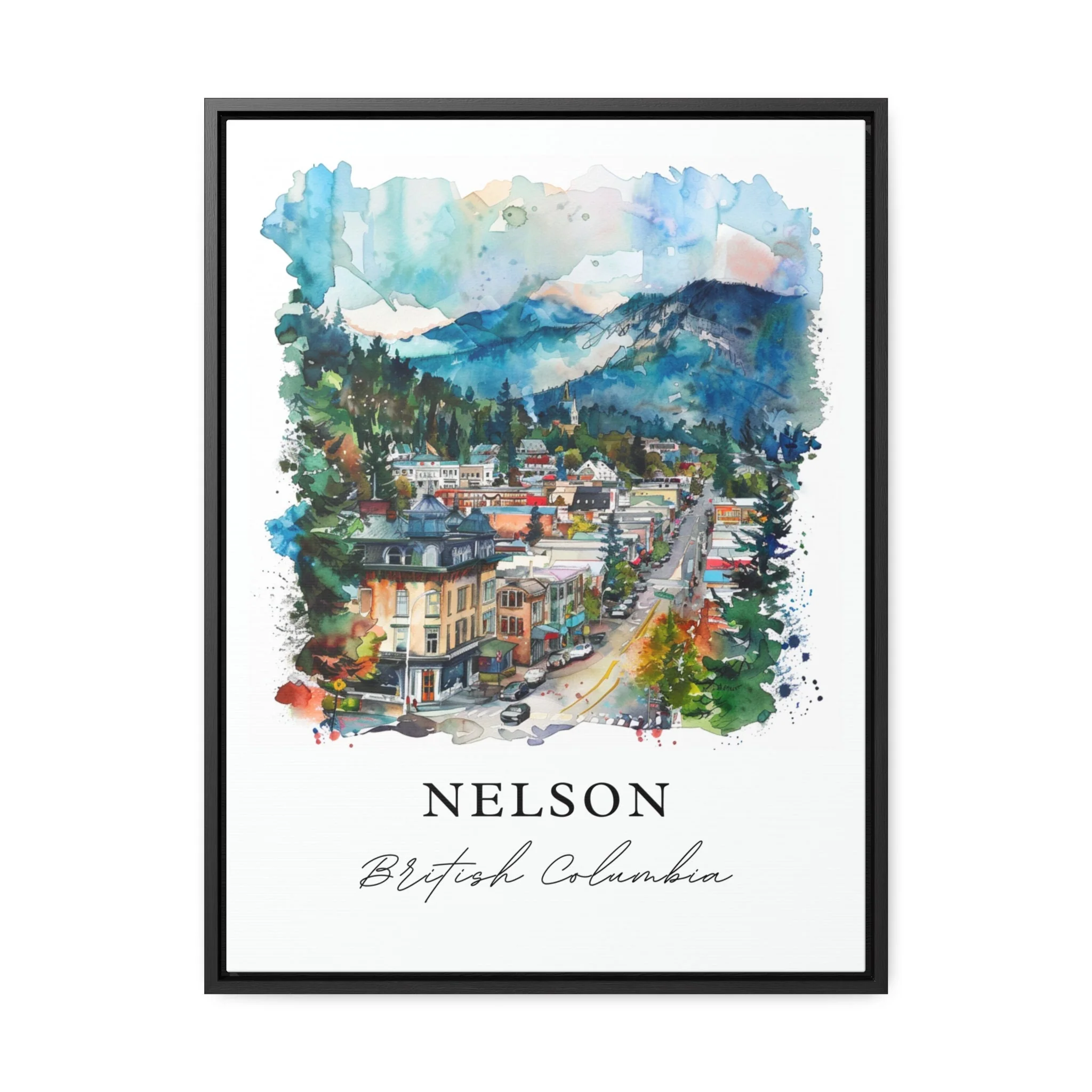 Nelson, Canada – Watercolor Art Print - Image 5