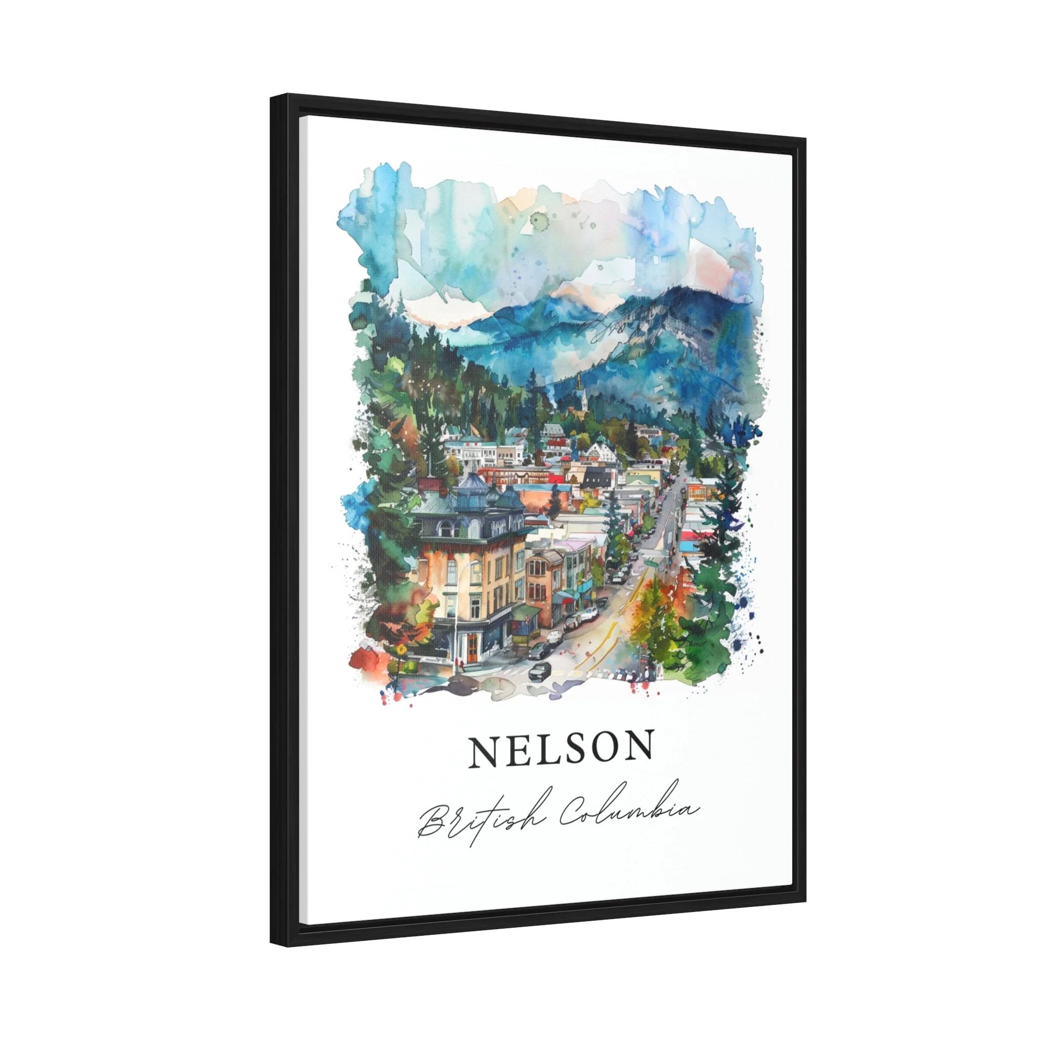 Nelson, Canada – Watercolor Art Print - Image 6