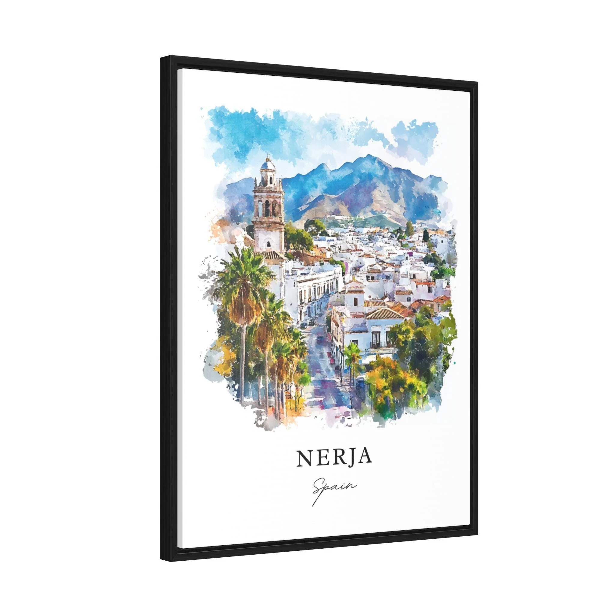 Nerja, Spain – Watercolor Art Print - Image 7