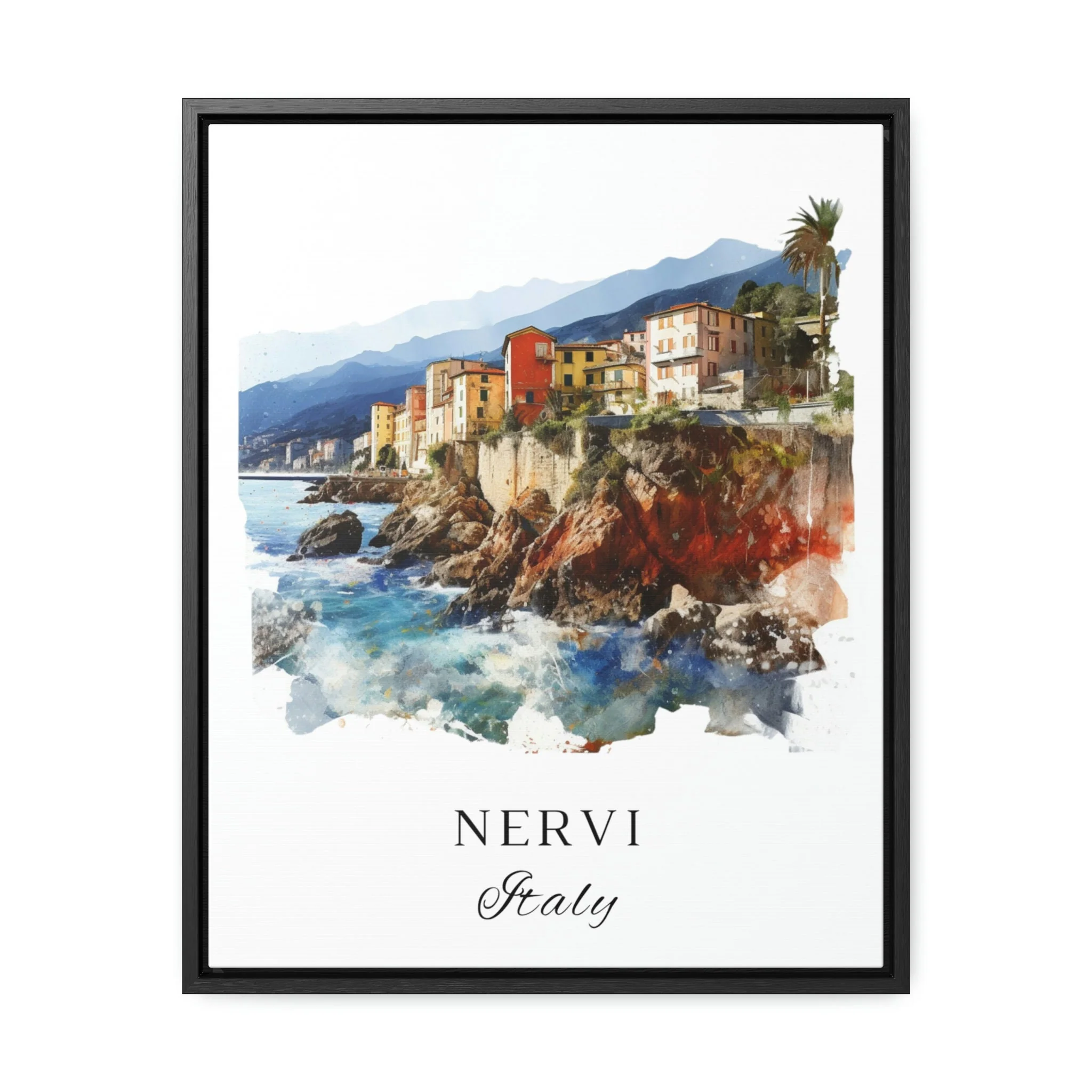 Nervi, Italy – Watercolor Art Print - Image 5
