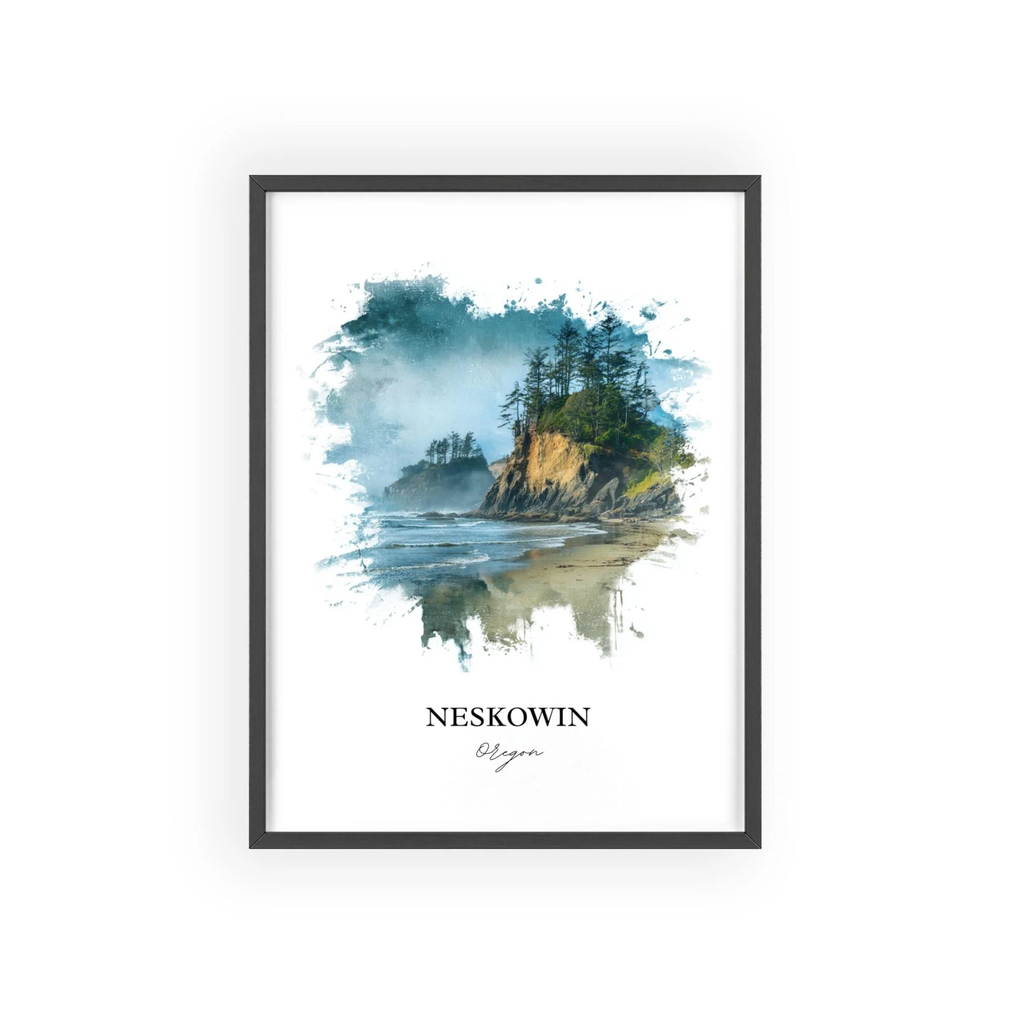 Neskowin, Oregon – Watercolor Art Print - Image 10