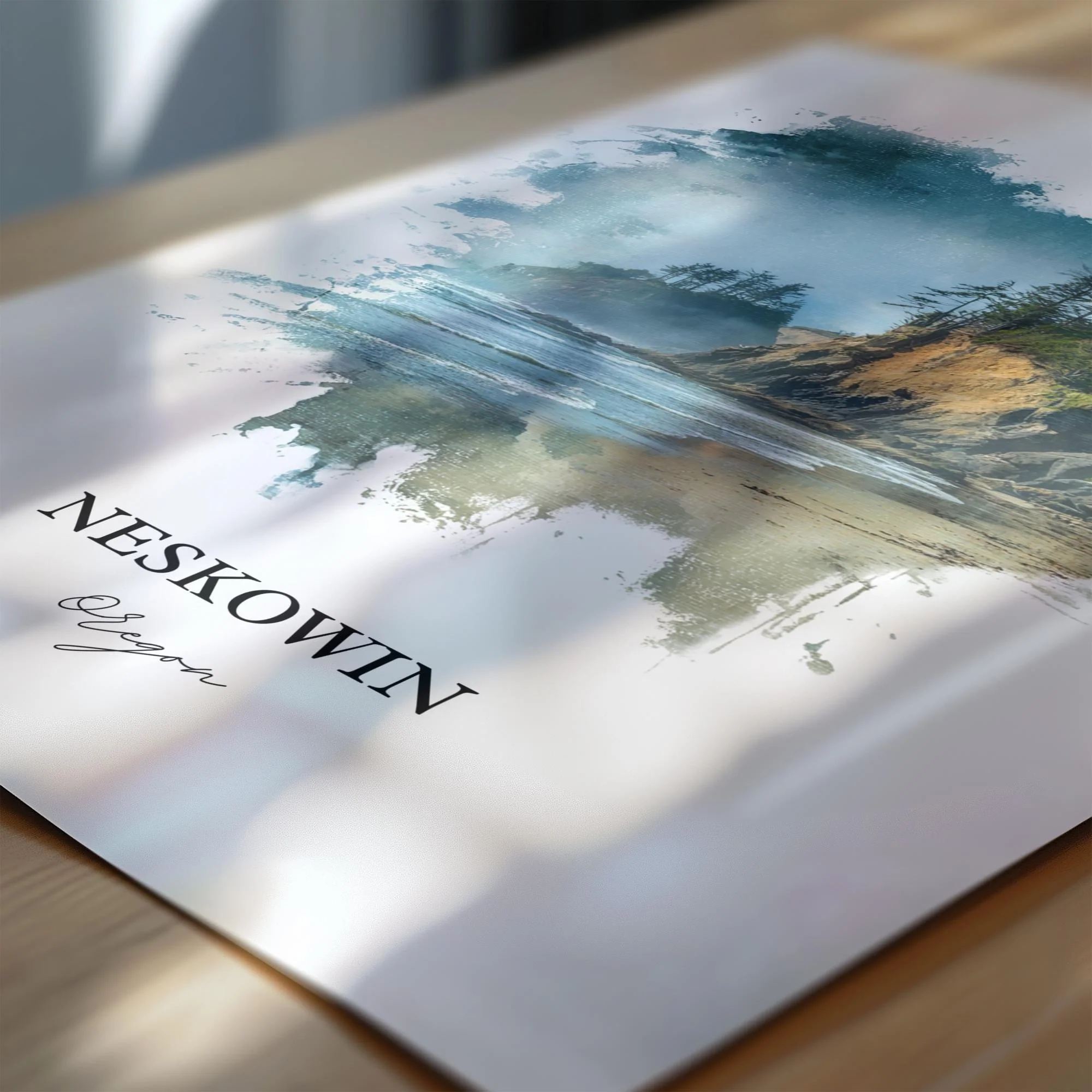 Neskowin, Oregon – Watercolor Art Print - Image 2