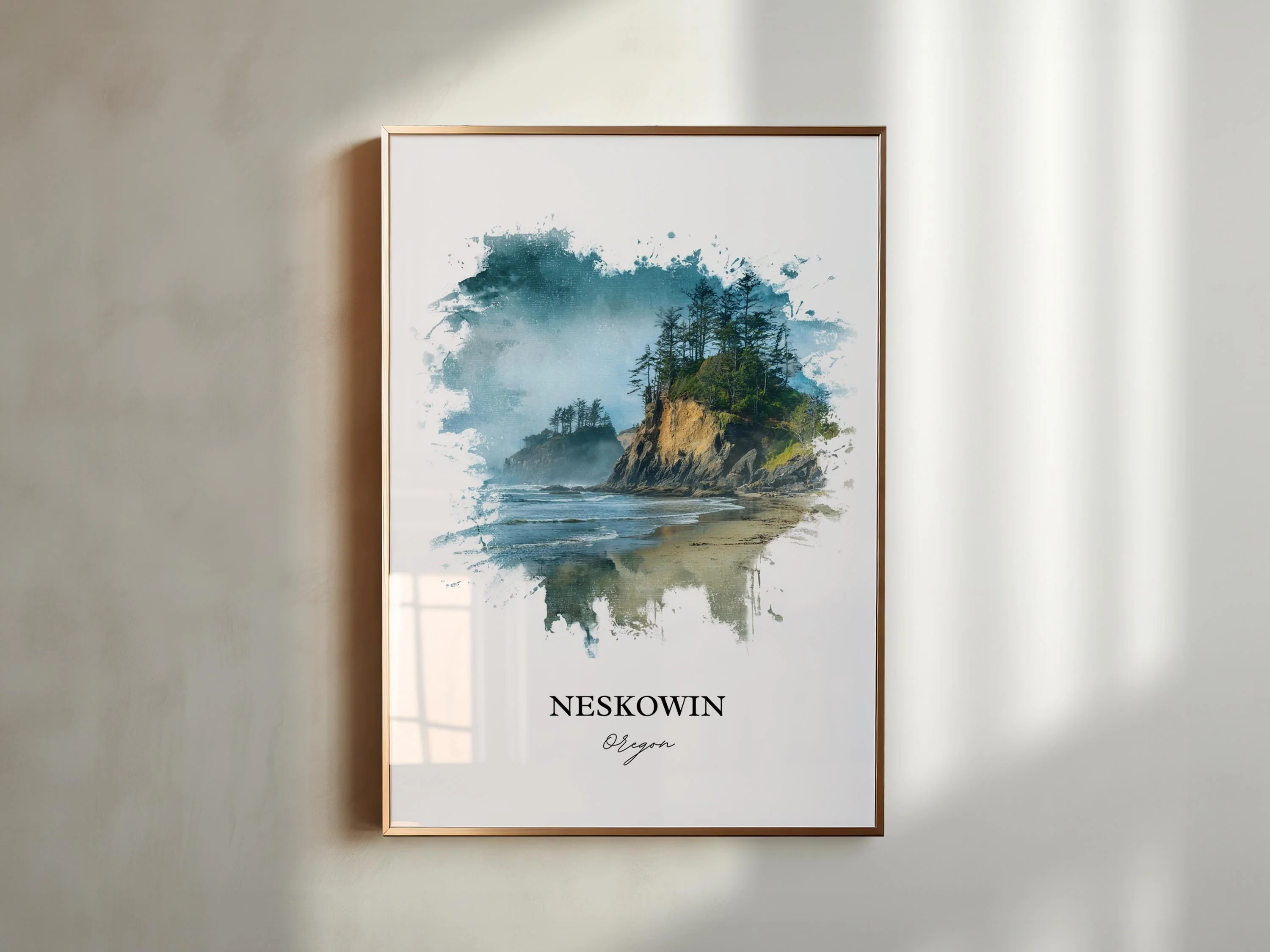 Neskowin, Oregon – Watercolor Art Print - Image 6