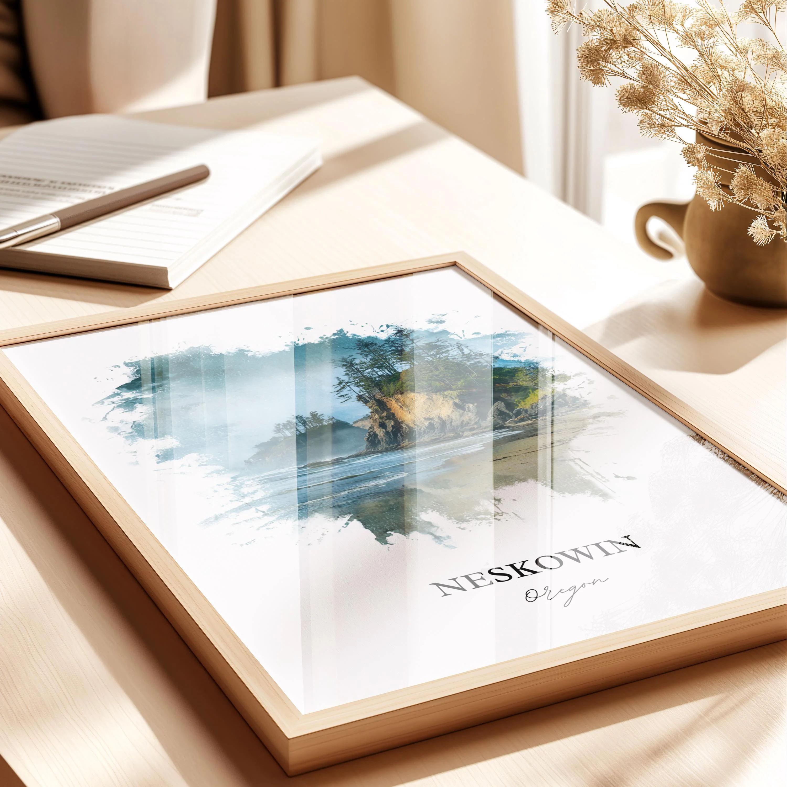 Neskowin, Oregon – Watercolor Art Print - Image 8