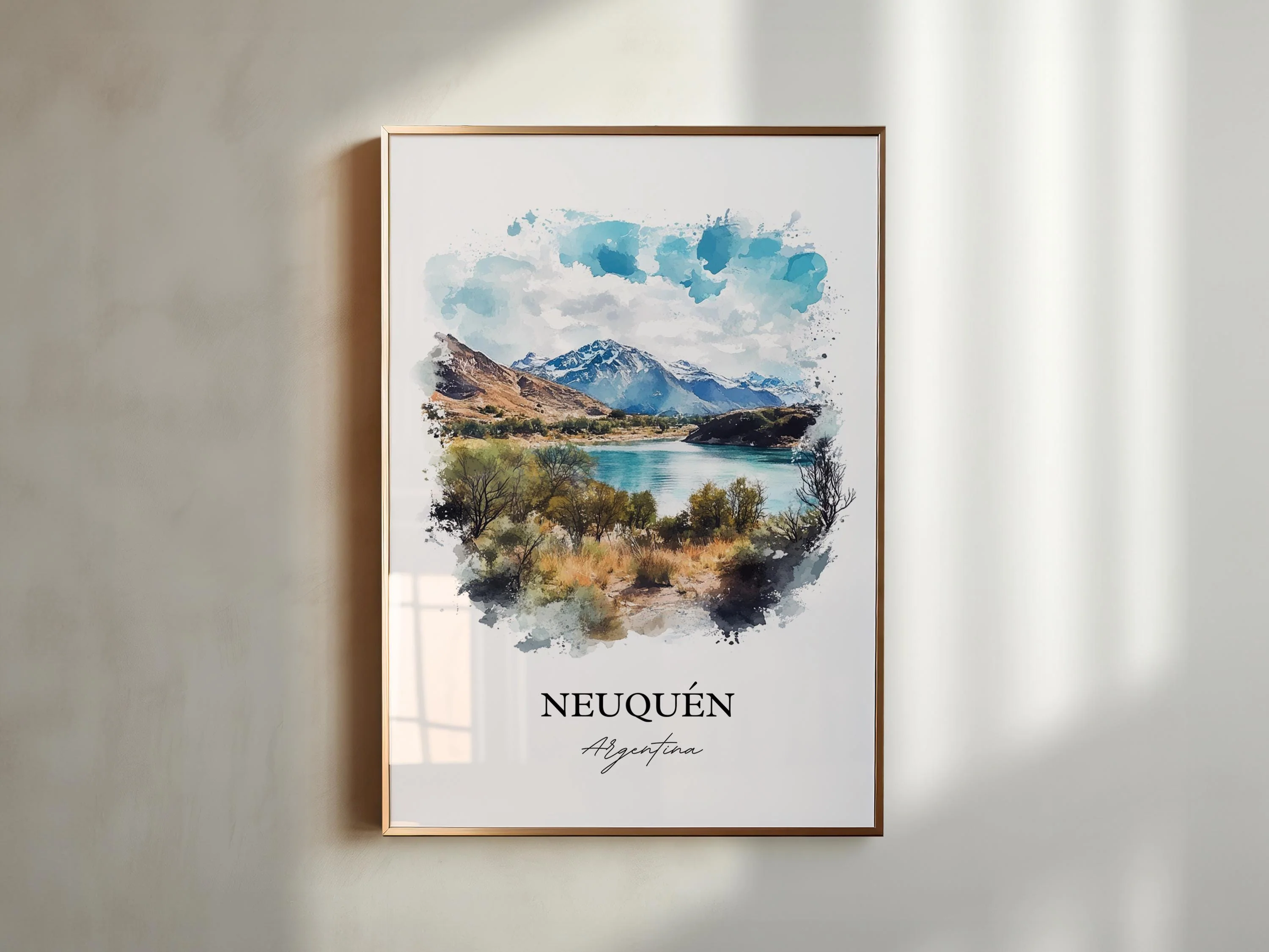 Neuquén, Argentina – Watercolor Art Print - Image 2