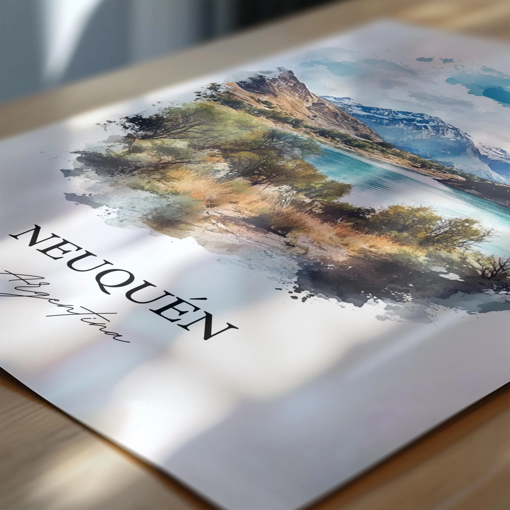 Neuquén, Argentina – Watercolor Art Print - Image 5