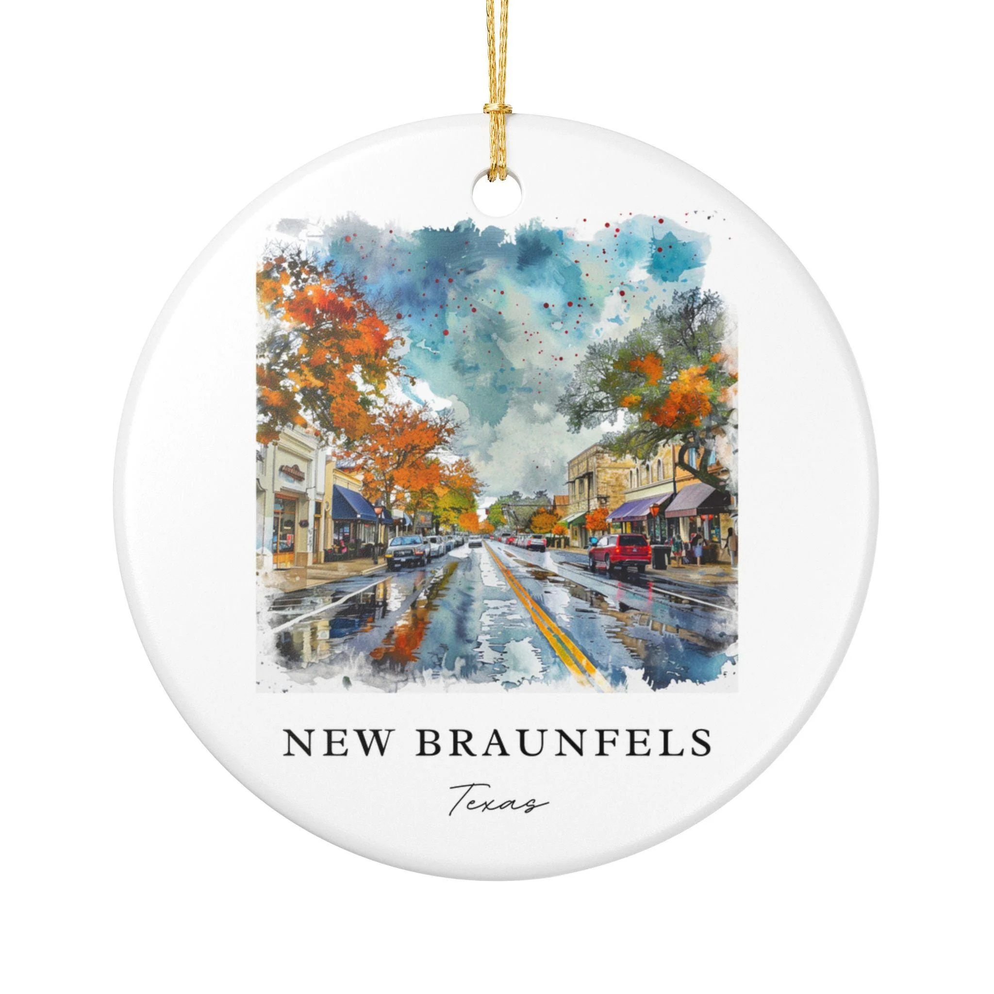 New Braunfels Ornament: Unique New Braunfels Souvenir, Texas Xmas Decor, and Authentic New Braunfels TX Gift - Image 2
