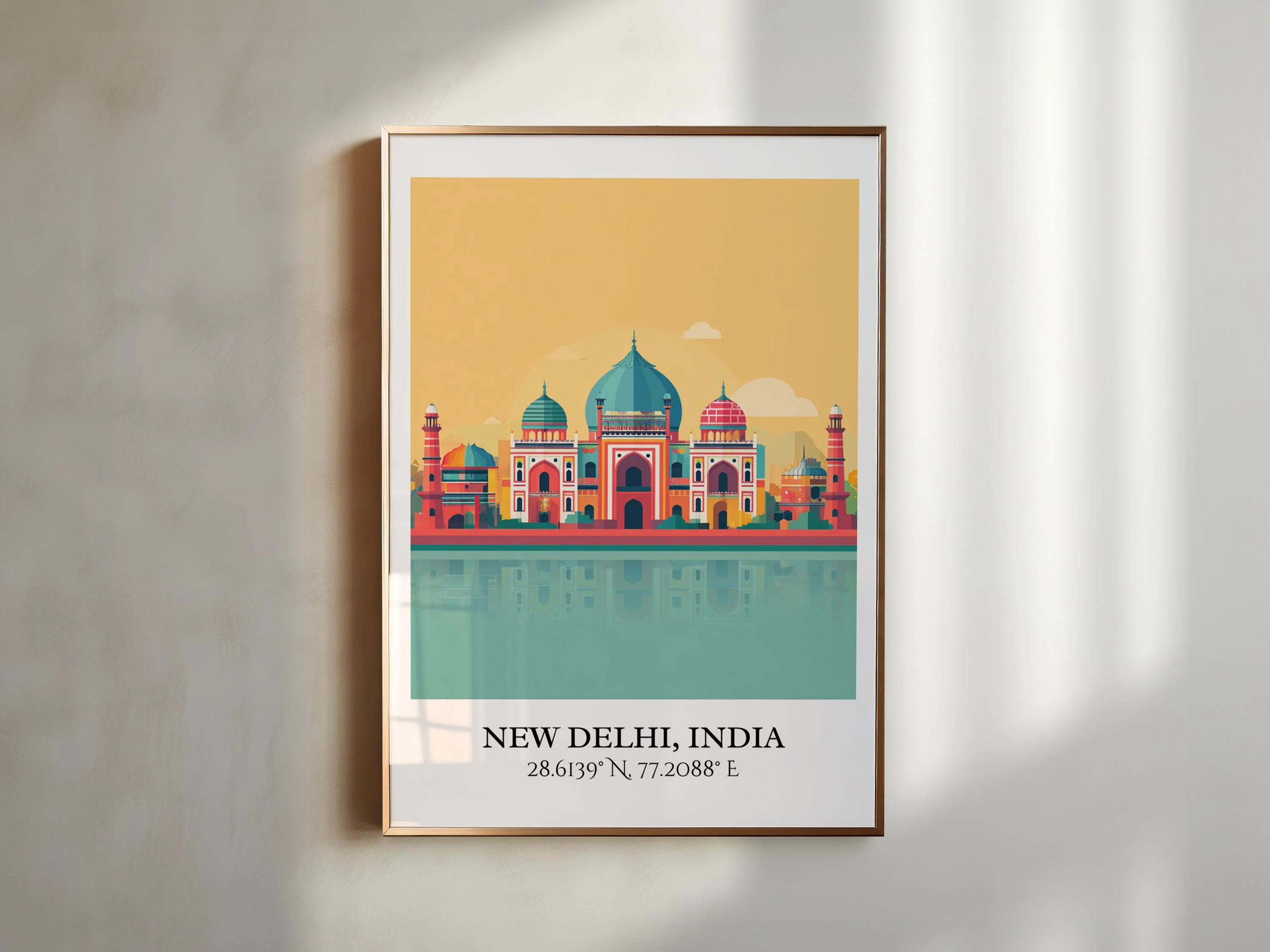 New Delhi, India – Watercolor Art Print - Image 3