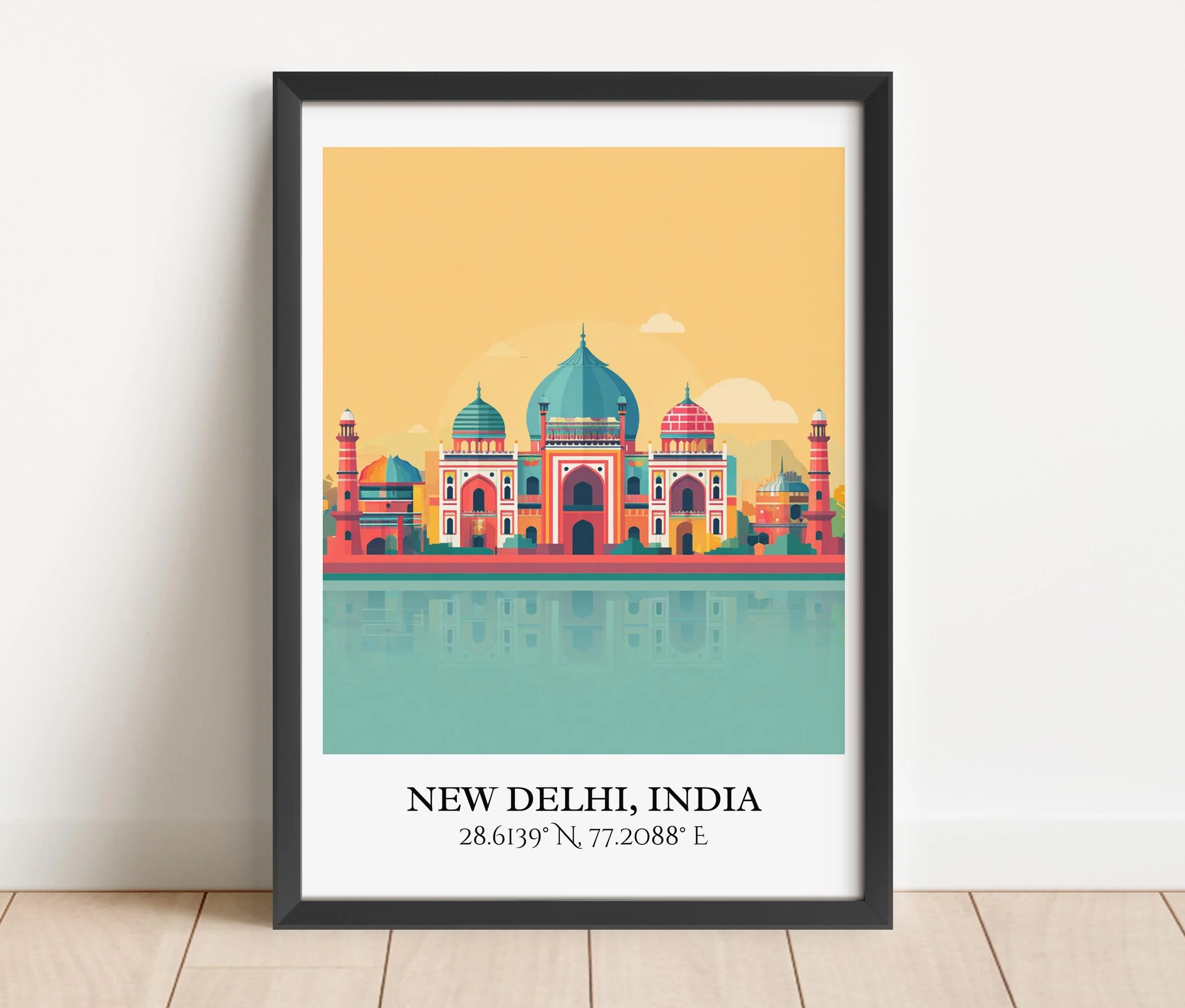 New Delhi, India – Watercolor Art Print - Image 4