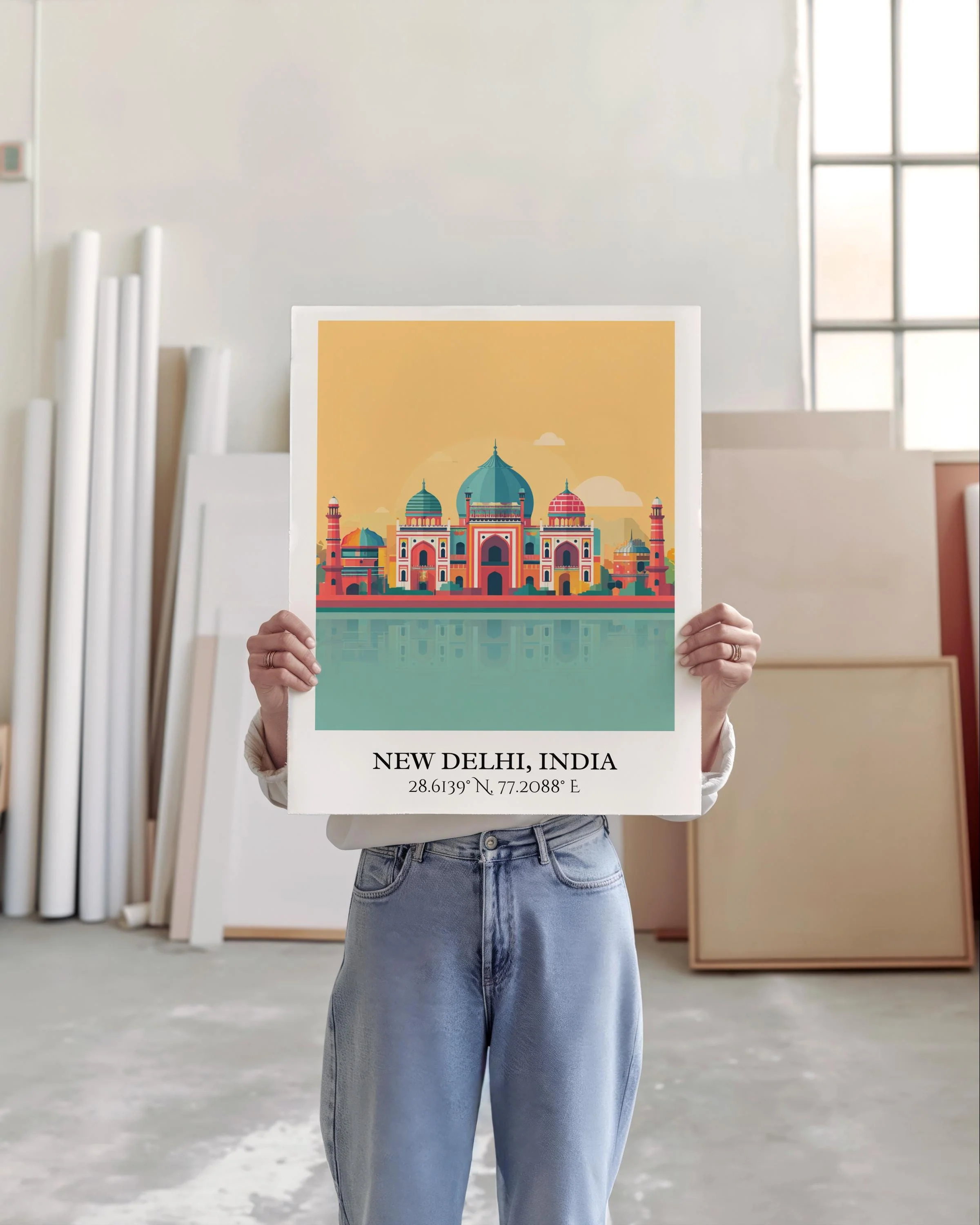 New Delhi, India – Watercolor Art Print - Image 5