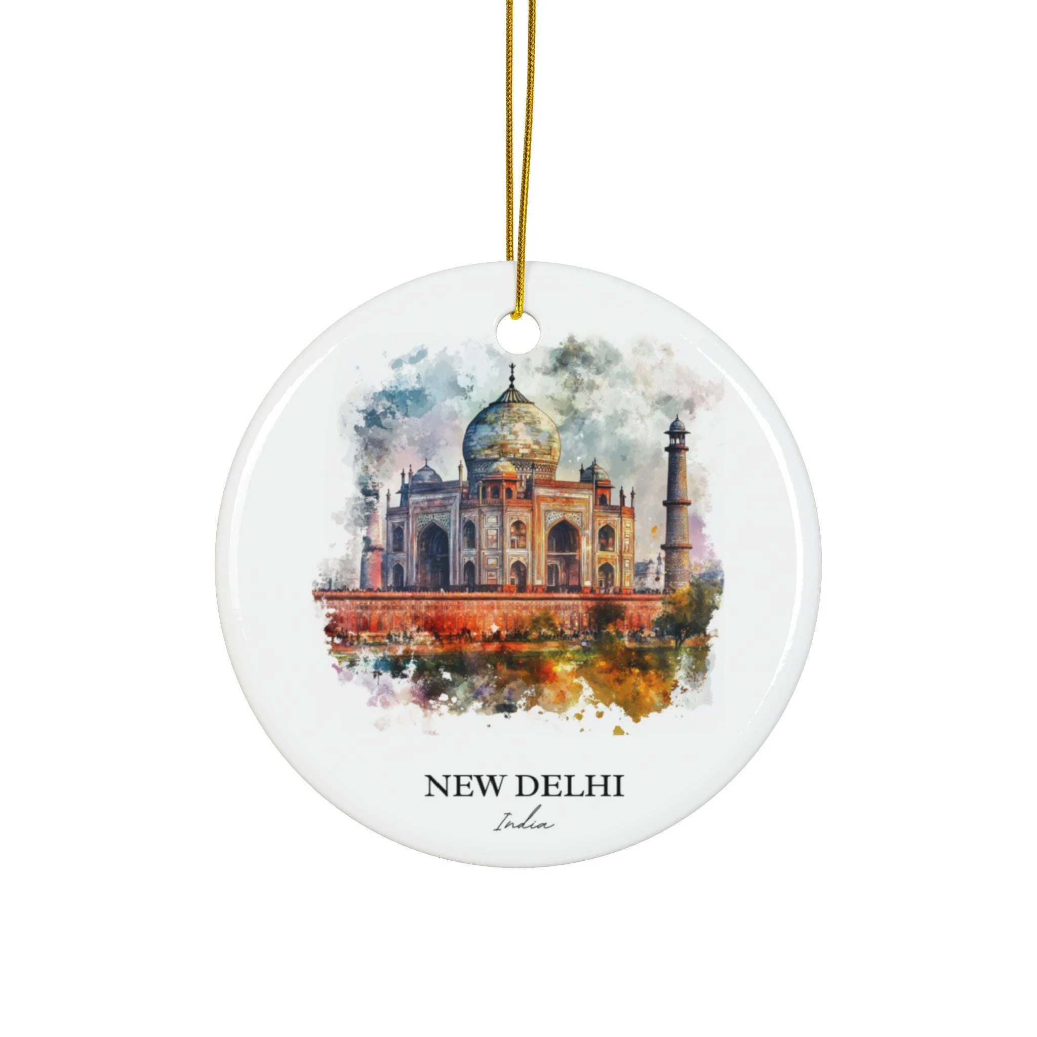 New Delhi India Ornament: Unique New Delhi Souvenir, New Delhi Xmas Decor, and Authentic New Delhi India Gift