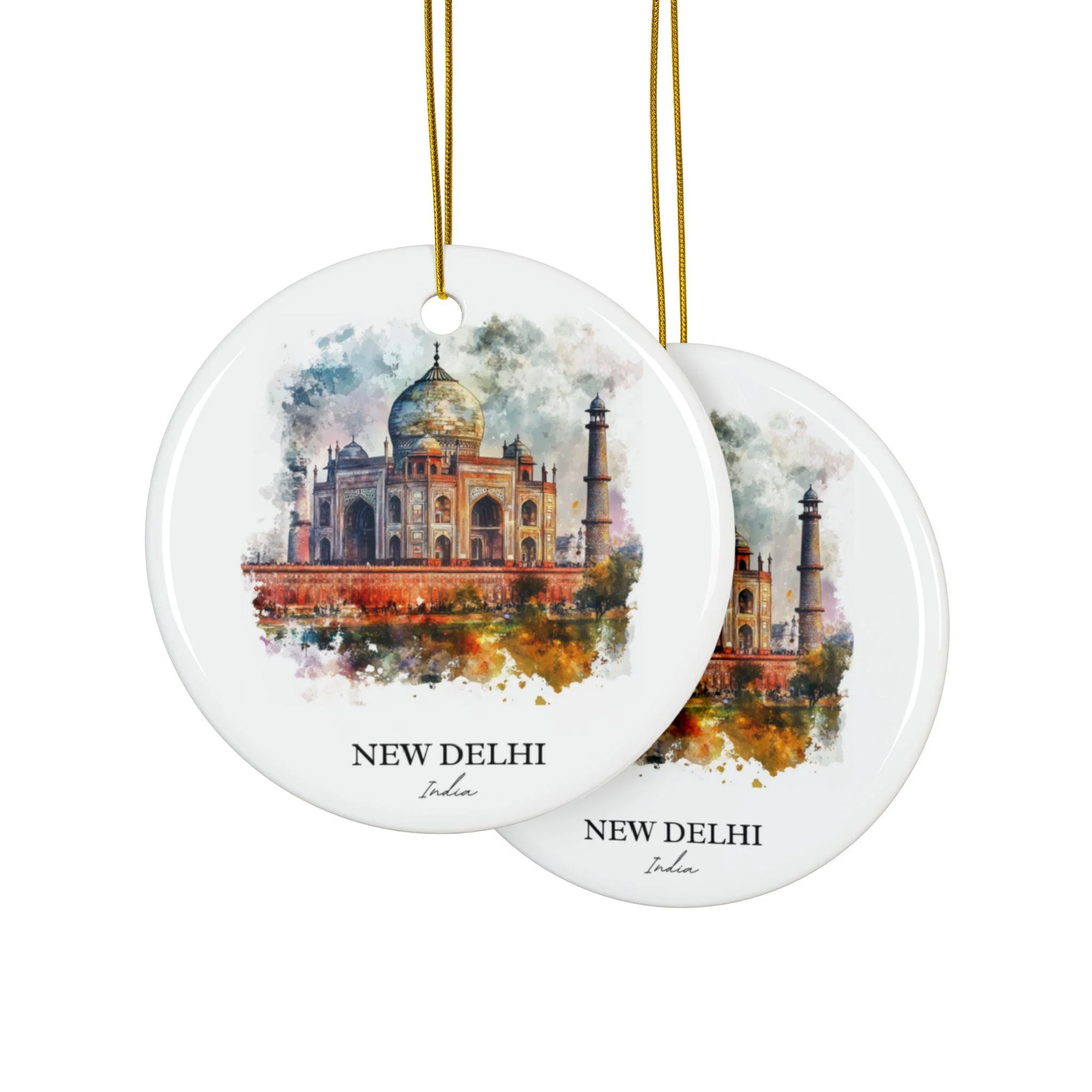 New Delhi India Ornament: Unique New Delhi Souvenir, New Delhi Xmas Decor, and Authentic New Delhi India Gift - Image 2