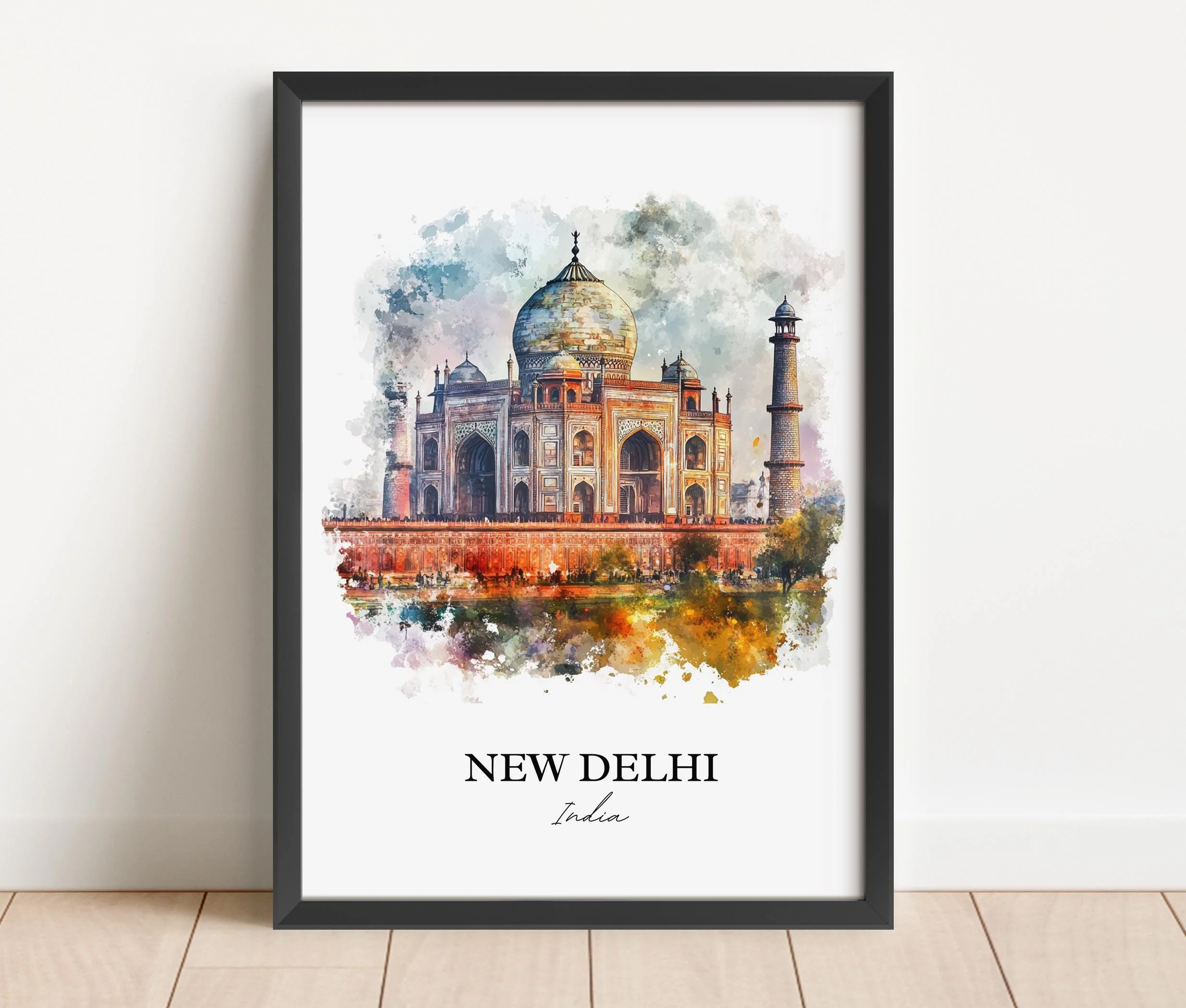 New Delhi, India – Watercolor Art Print - Image 3