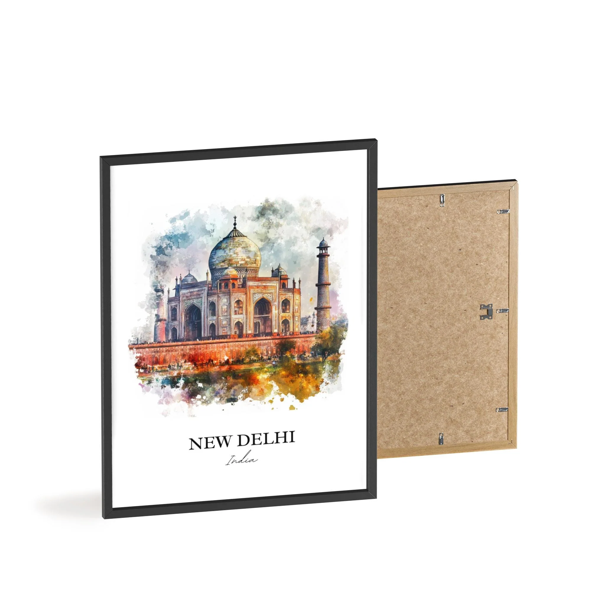 New Delhi, India – Watercolor Art Print - Image 8