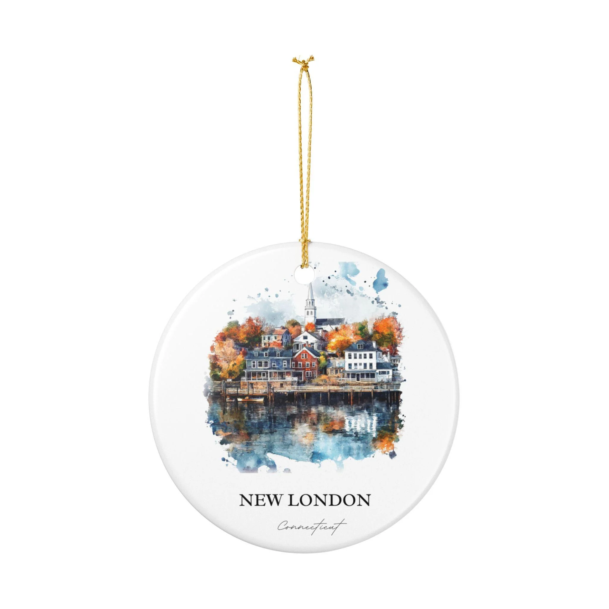 New London CT Ornament: Unique New London CT Souvenir, Connecticut Xmas Decor, and Authentic New London Gift - Image 2