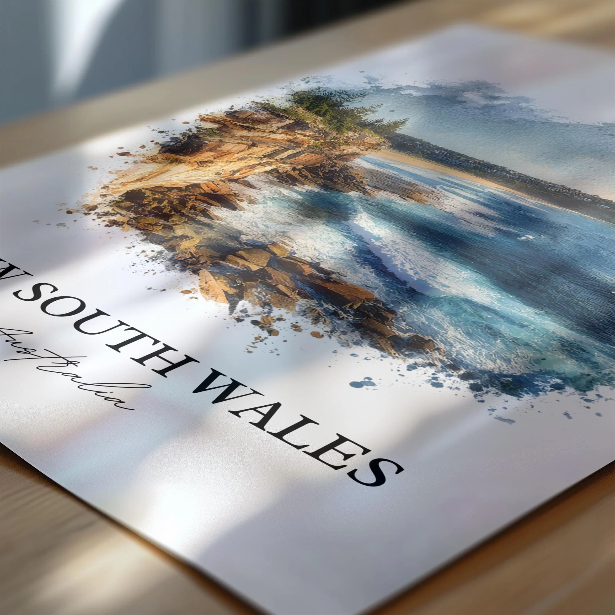 New South Wales, Australia – Watercolor Art Print - Image 2