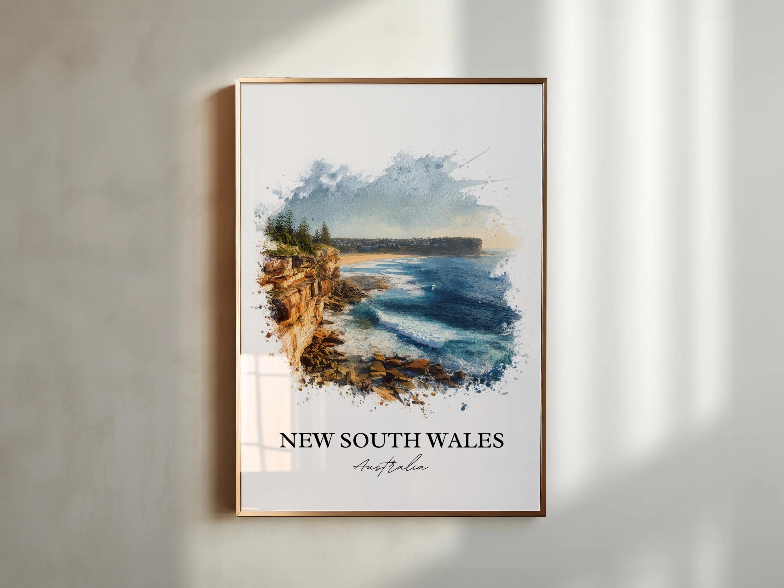 New South Wales, Australia – Watercolor Art Print - Image 3