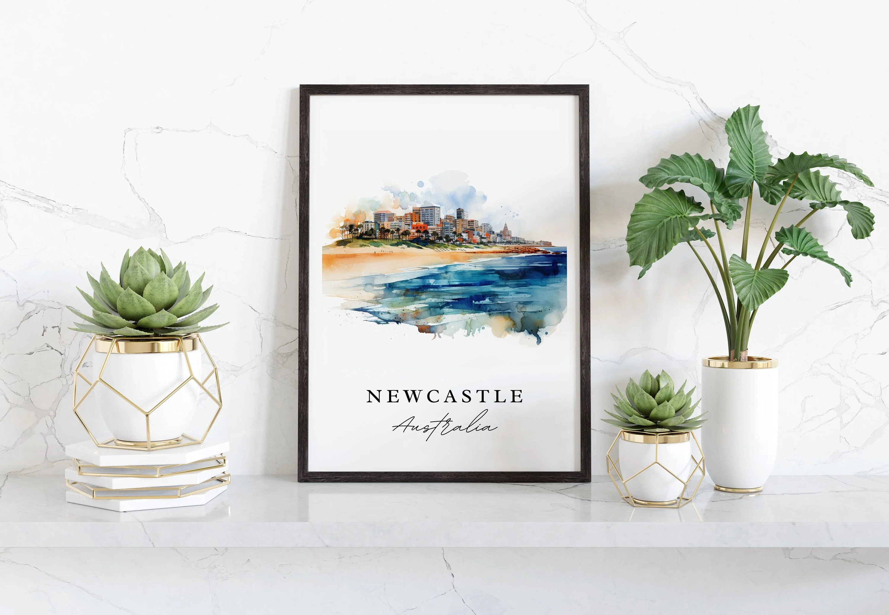 Newcastle, Australia – Watercolor Art Print - Image 6