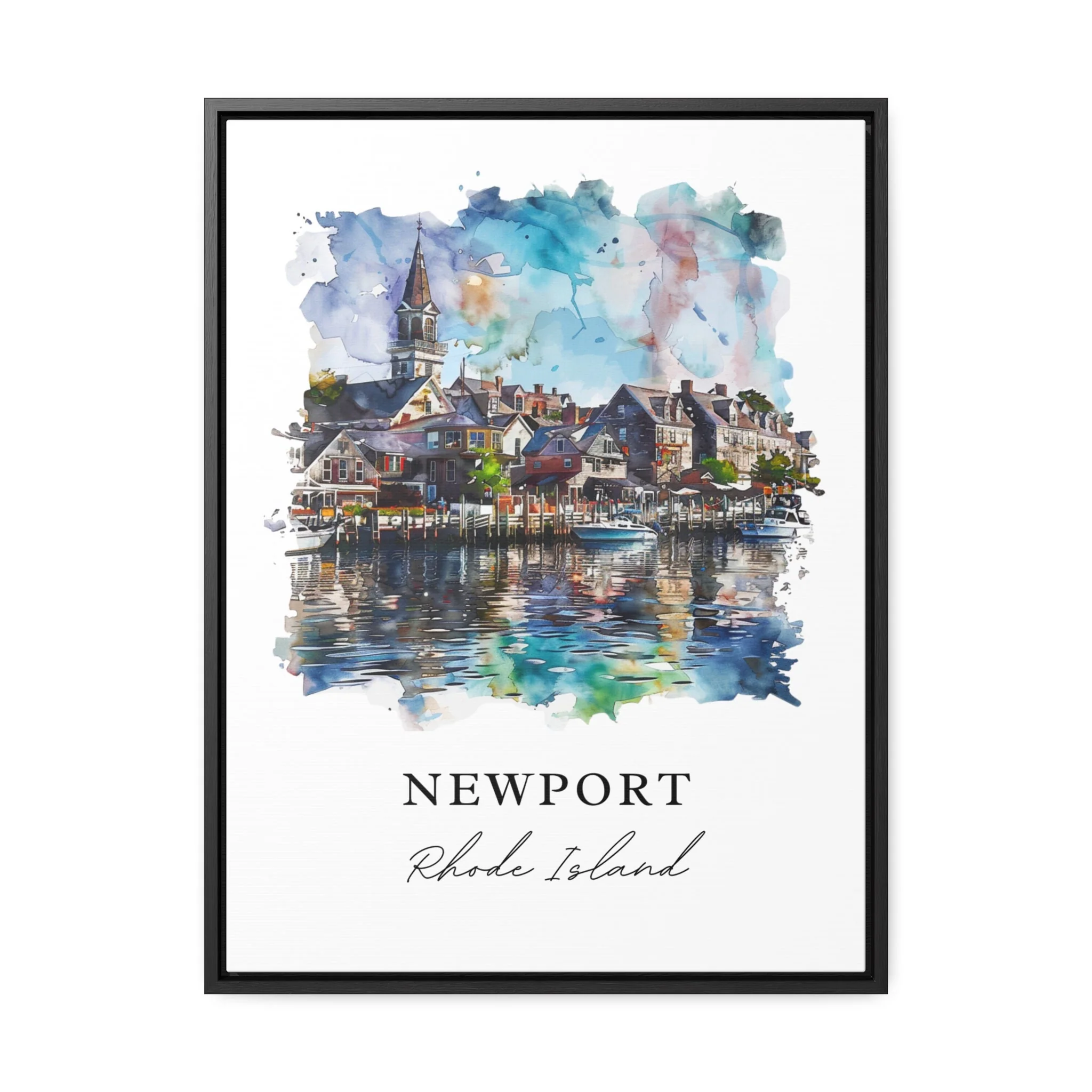 Newport, Rhode Island, Rhode Island – Watercolor Art Print - Image 5