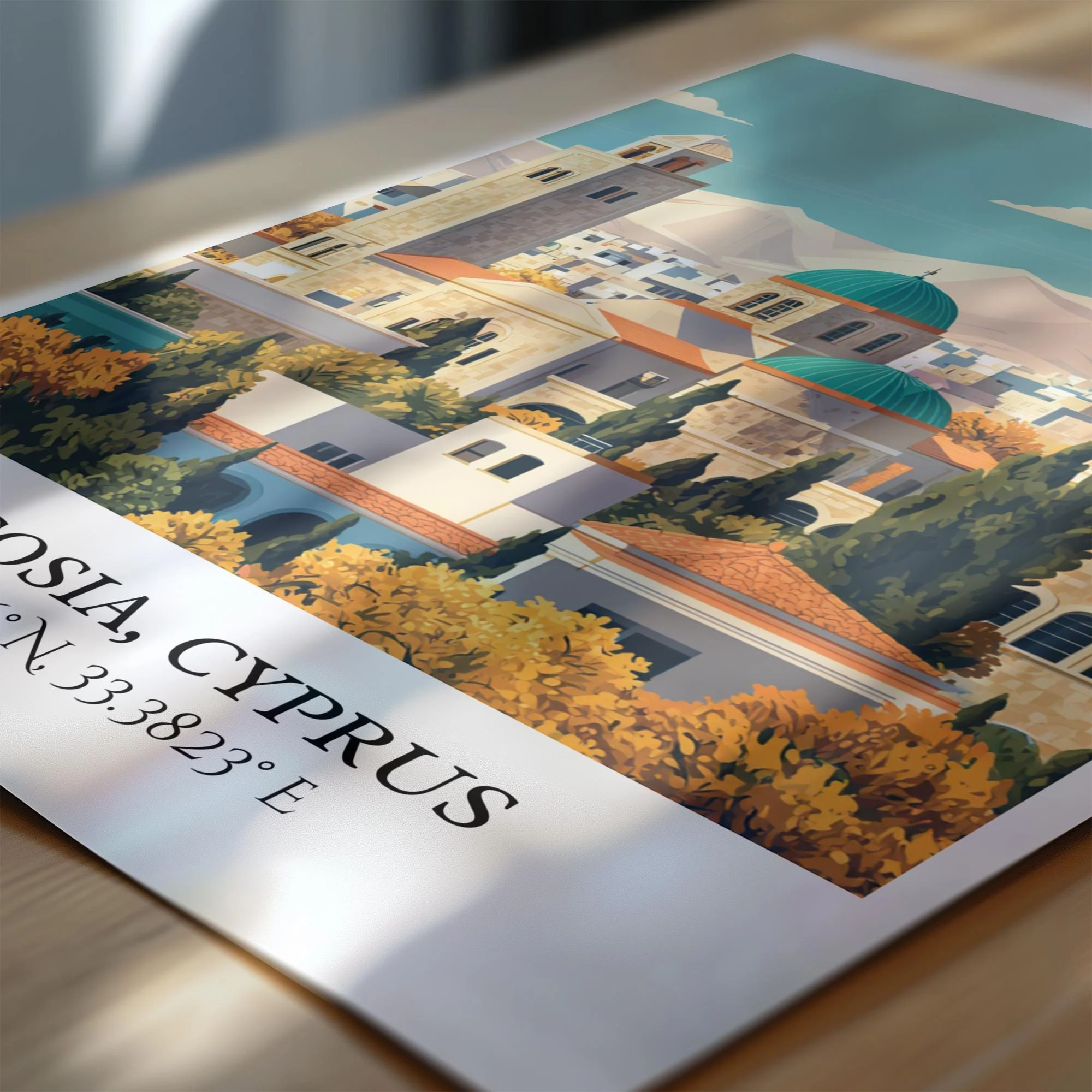 Nicosia, Cyprus – Watercolor Art Print - Image 2