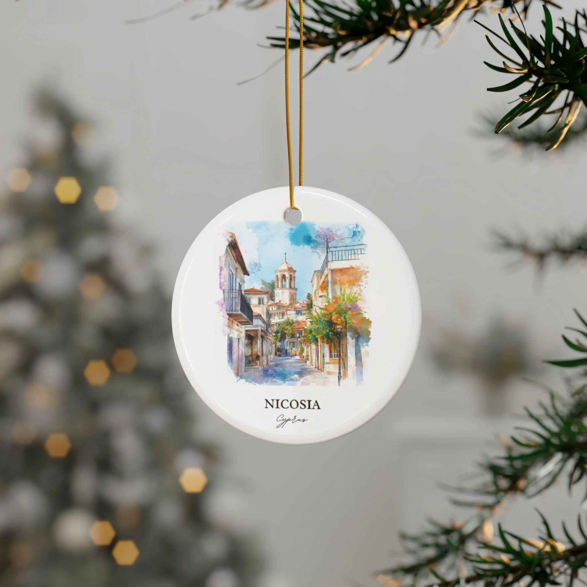 Nicosia Cyprus Ornament: Unique Nicosia Souvenir, Nicosia Xmas Decor, and Authentic Cyprus Gift - Image 3