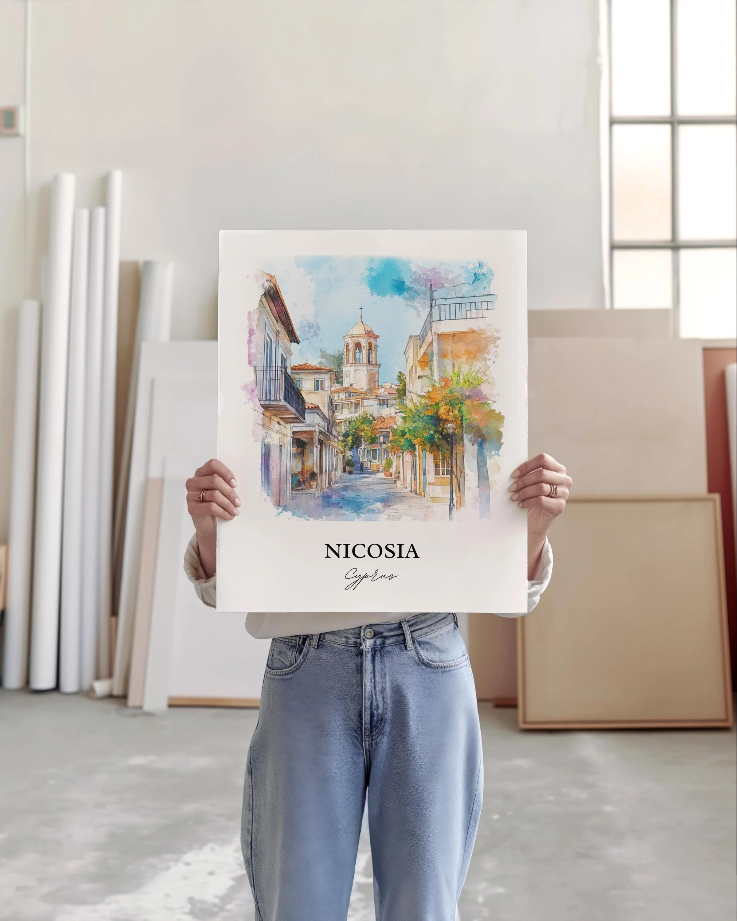 Nicosia, Cyprus – Watercolor Art Print - Image 4