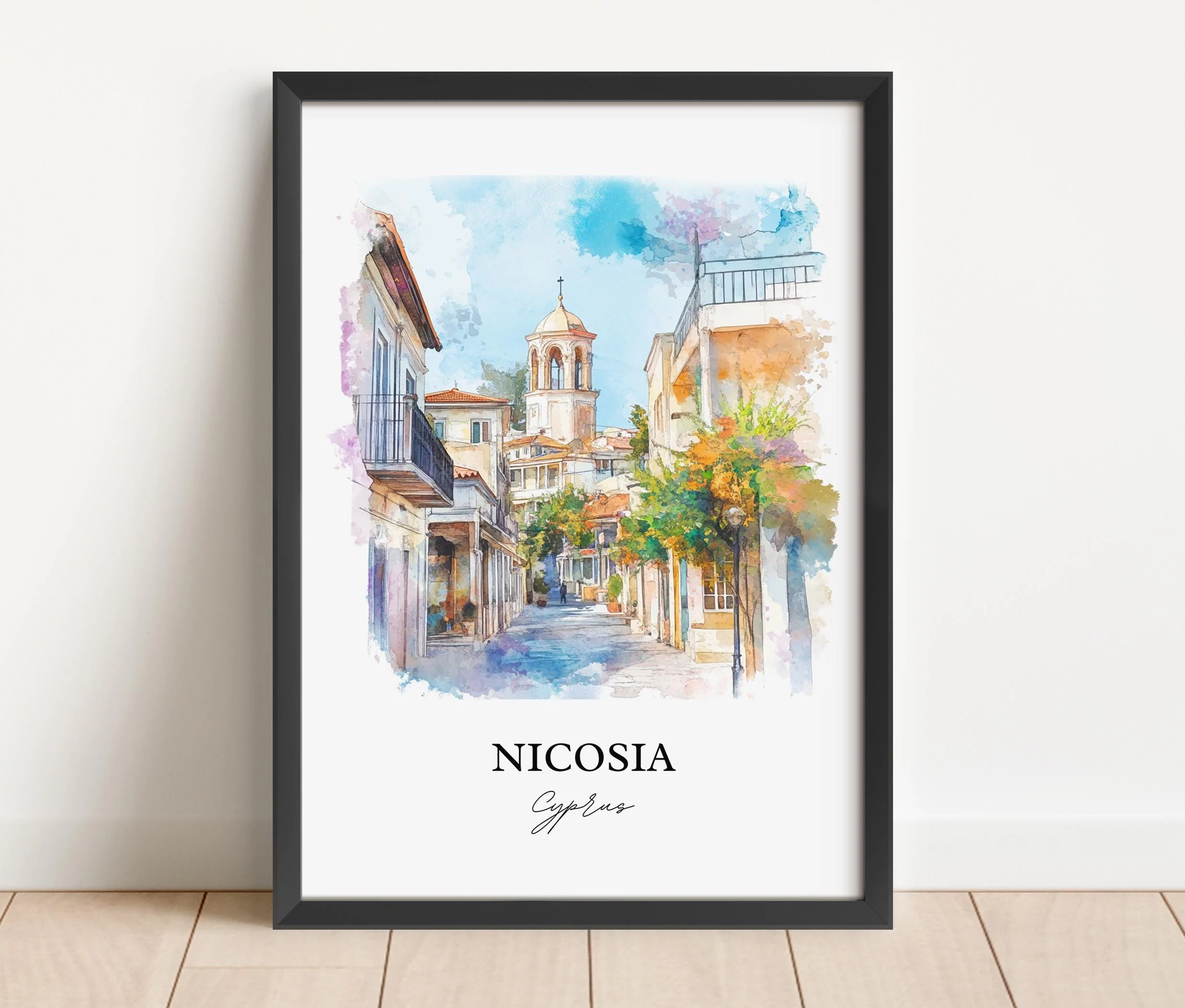 Nicosia, Cyprus – Watercolor Art Print - Image 5