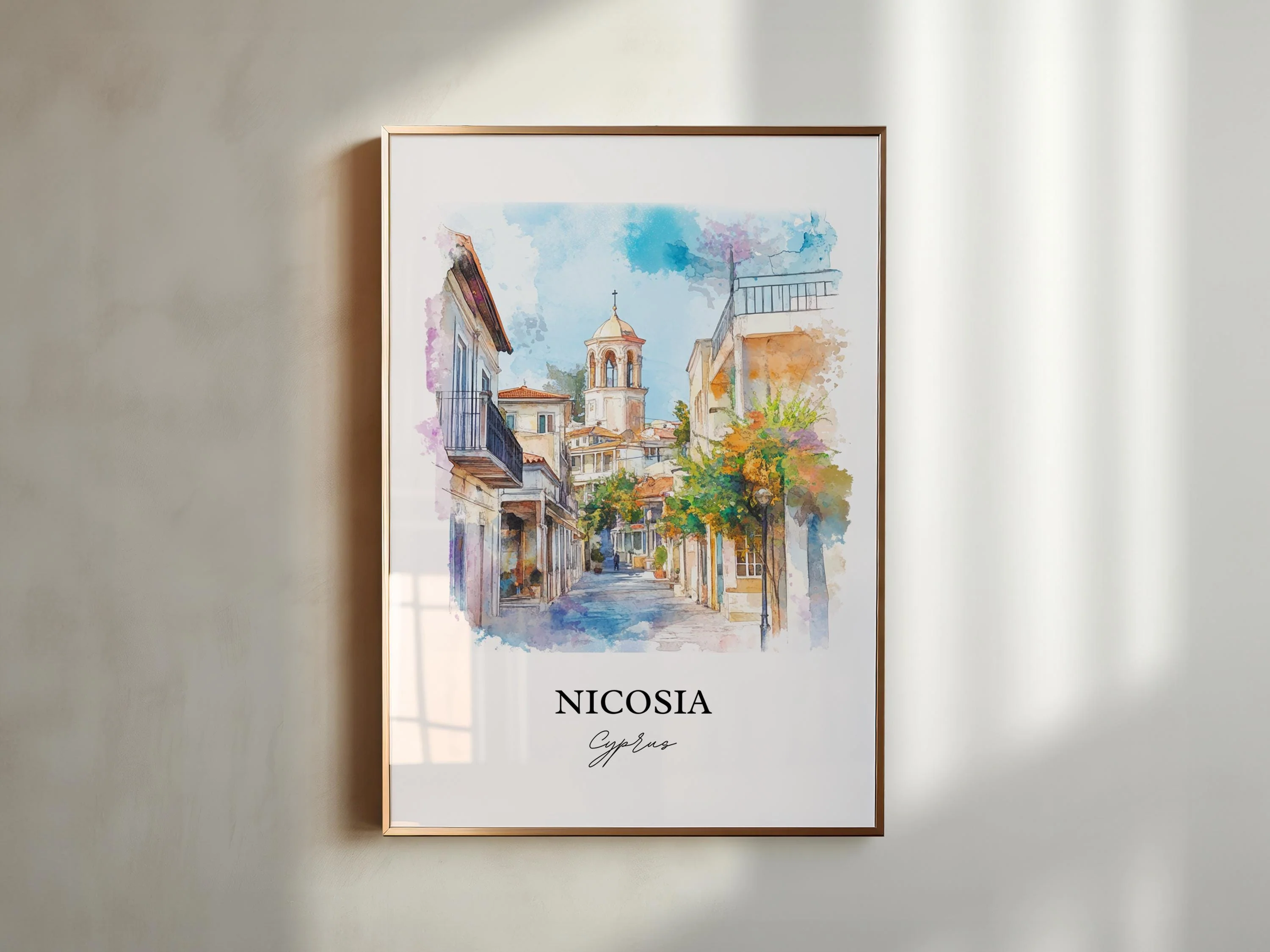 Nicosia, Cyprus – Watercolor Art Print - Image 6