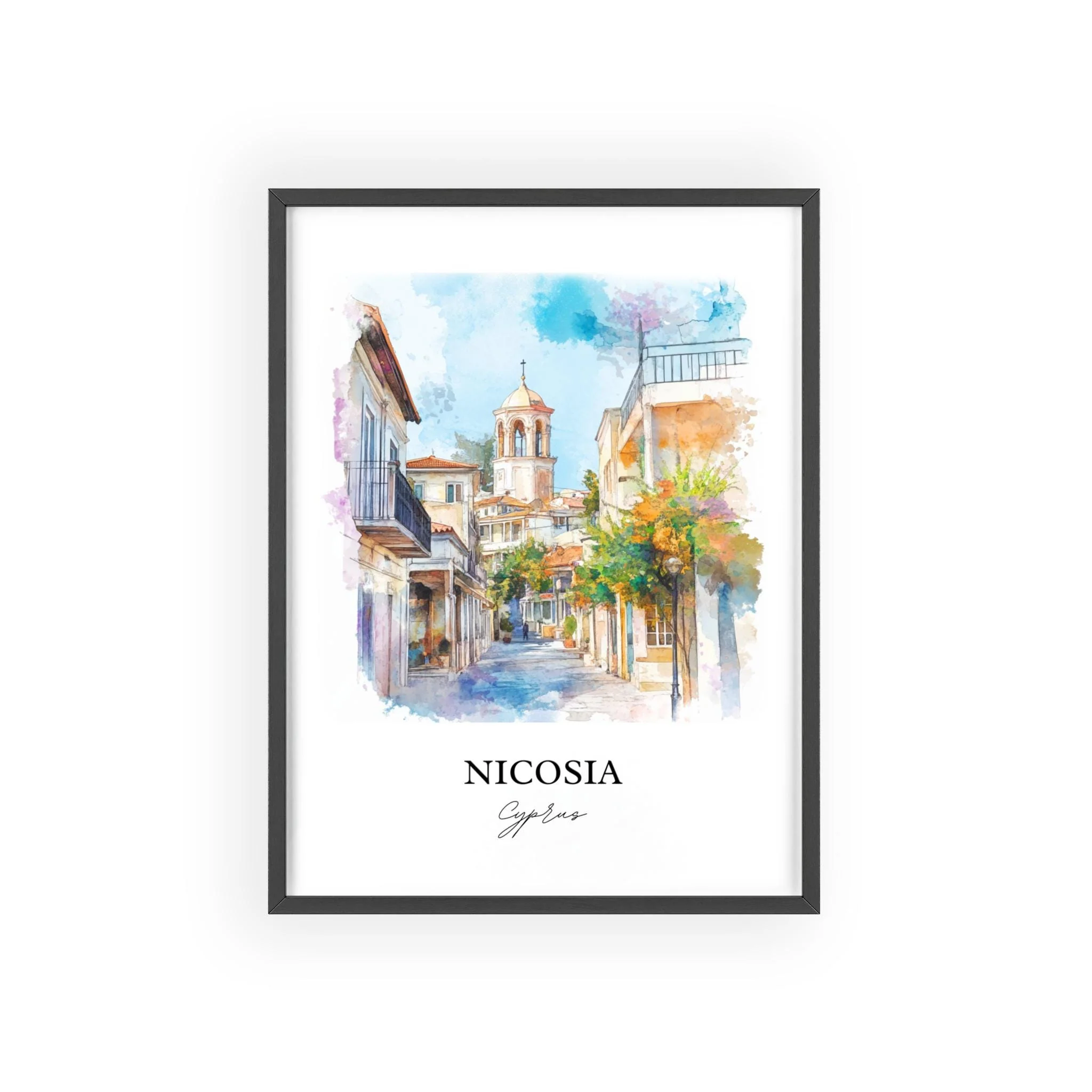 Nicosia, Cyprus – Watercolor Art Print - Image 7