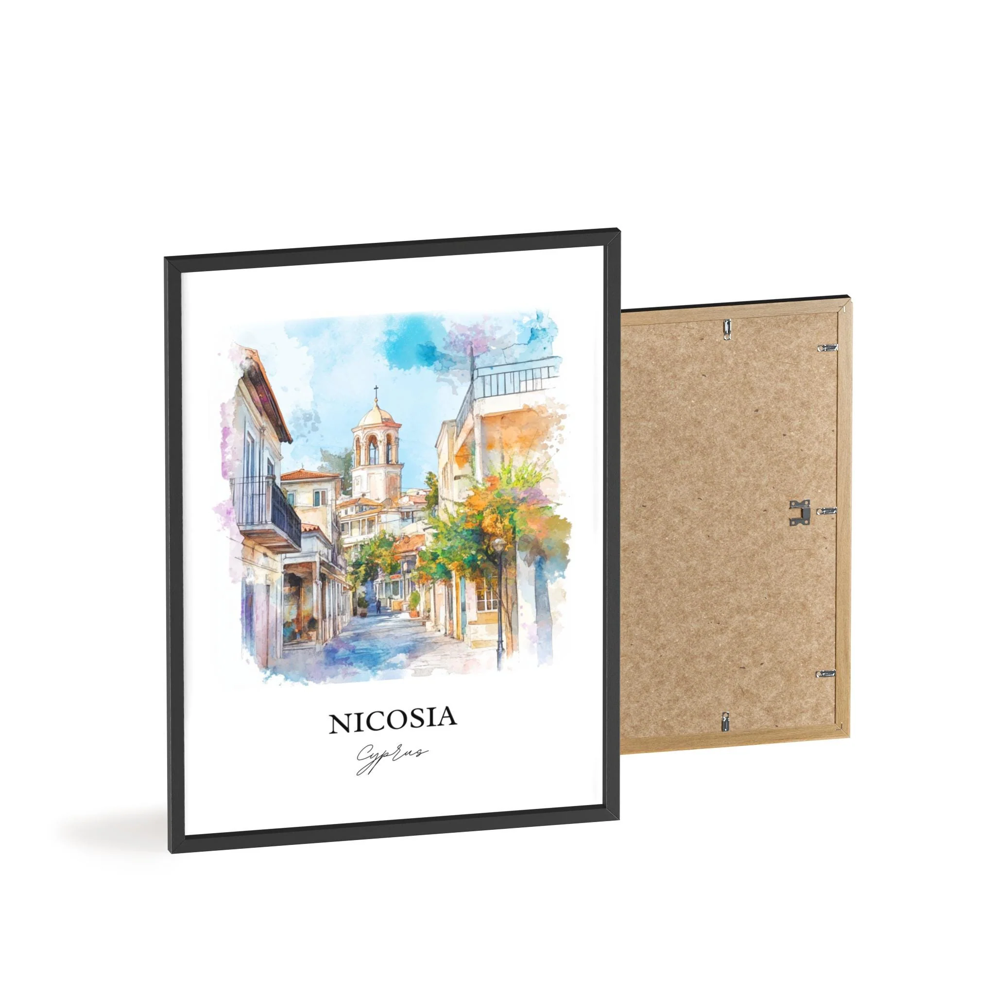 Nicosia, Cyprus – Watercolor Art Print - Image 8