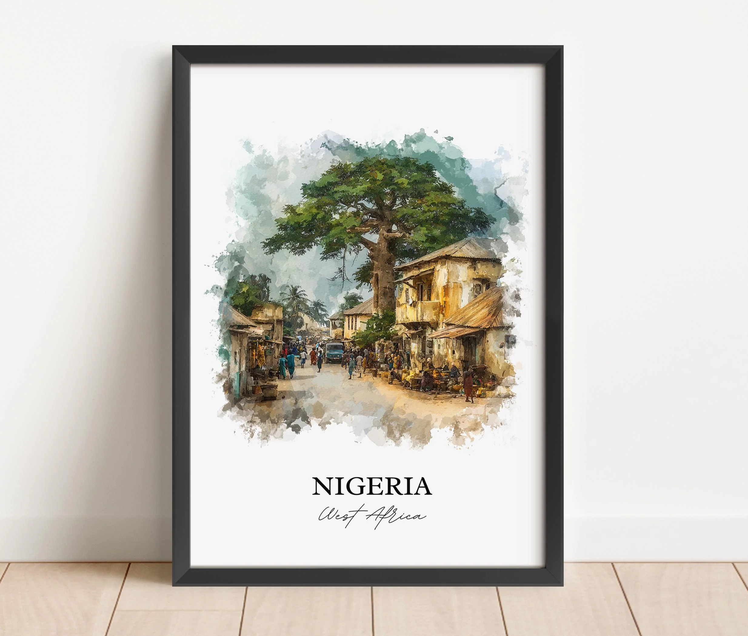 Nigeria, Africa – Watercolor Art Print - Image 6