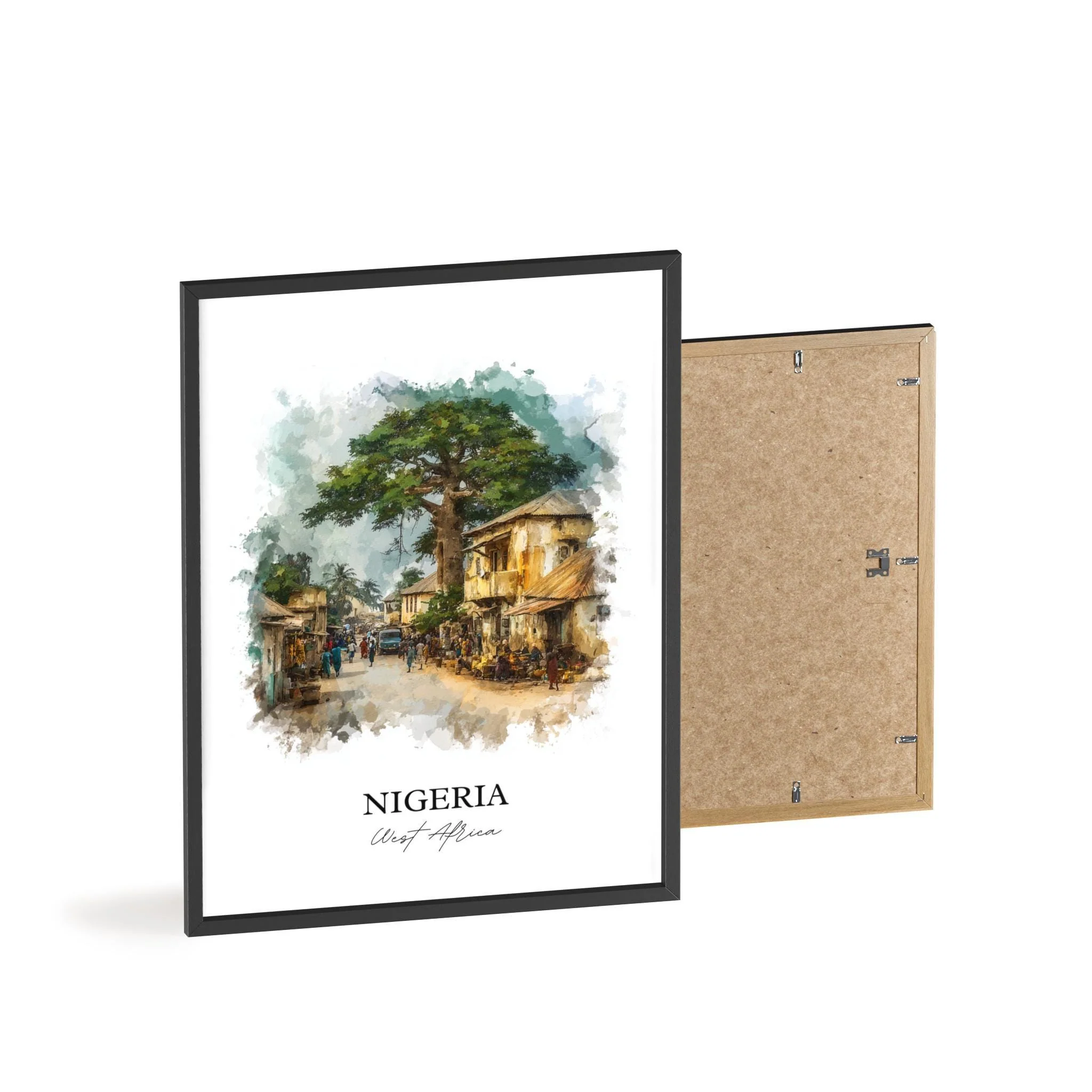 Nigeria, Africa – Watercolor Art Print - Image 8