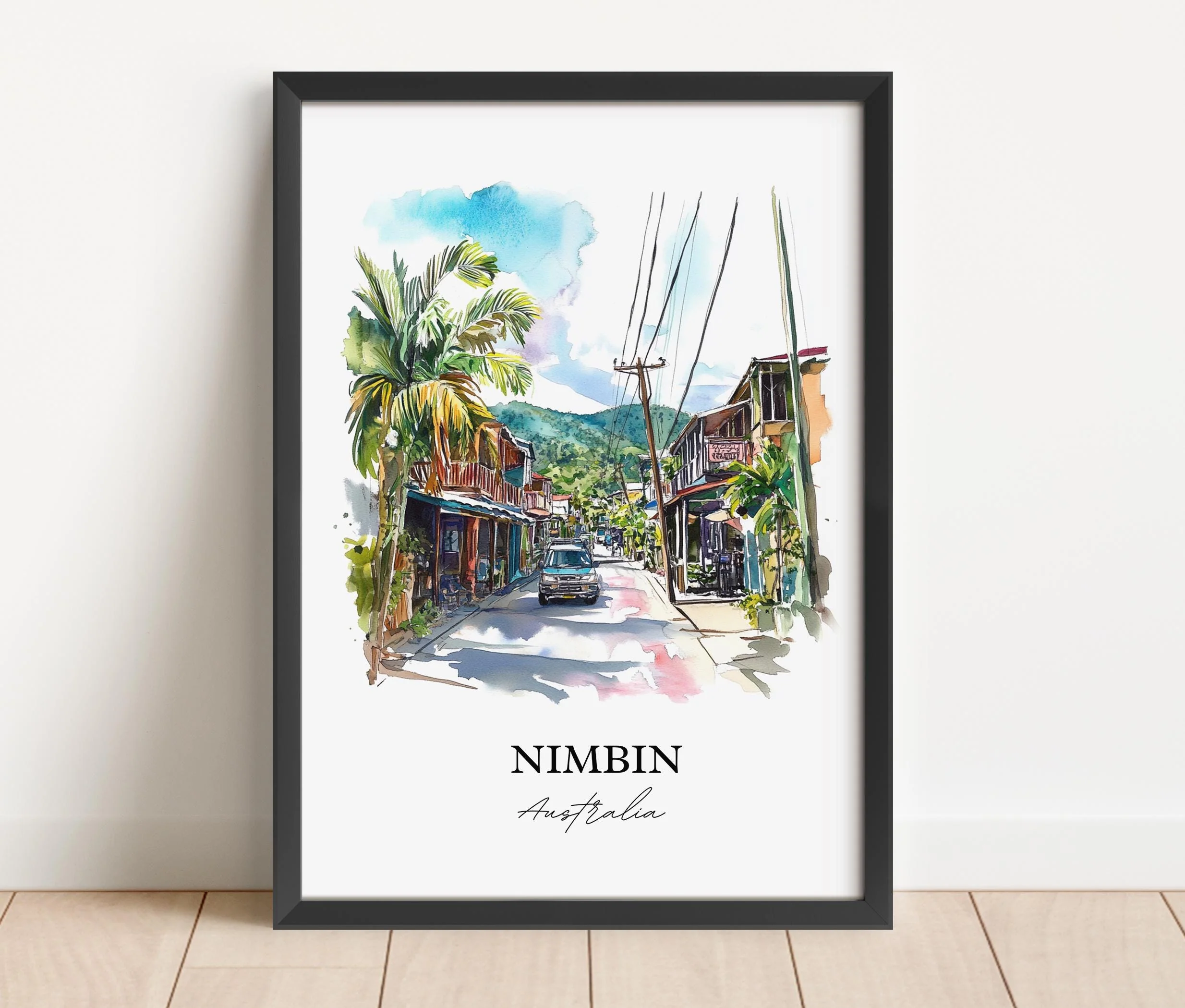 Nimbin, Australia – Watercolor Art Print - Image 3
