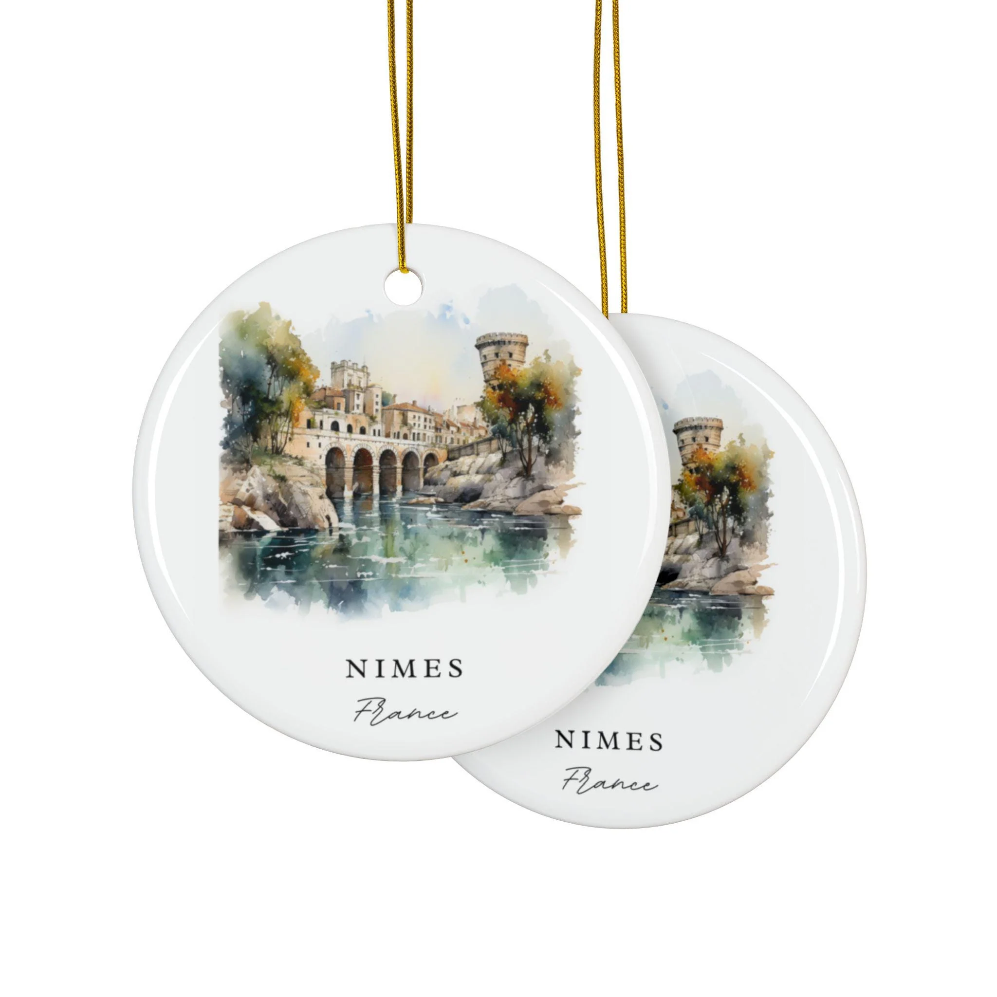 Nimes France Ornament: Unique Nimes Souvenir, Nimes France Xmas Decor, and Authentic Nimes France Gift - Image 2