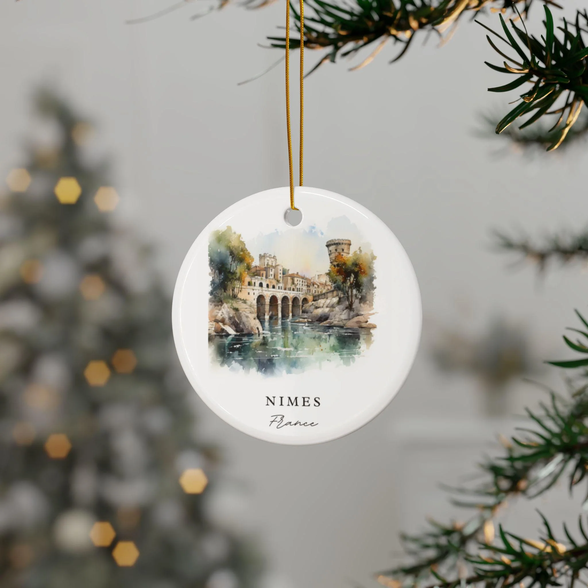 Nimes France Ornament: Unique Nimes Souvenir, Nimes France Xmas Decor, and Authentic Nimes France Gift - Image 3