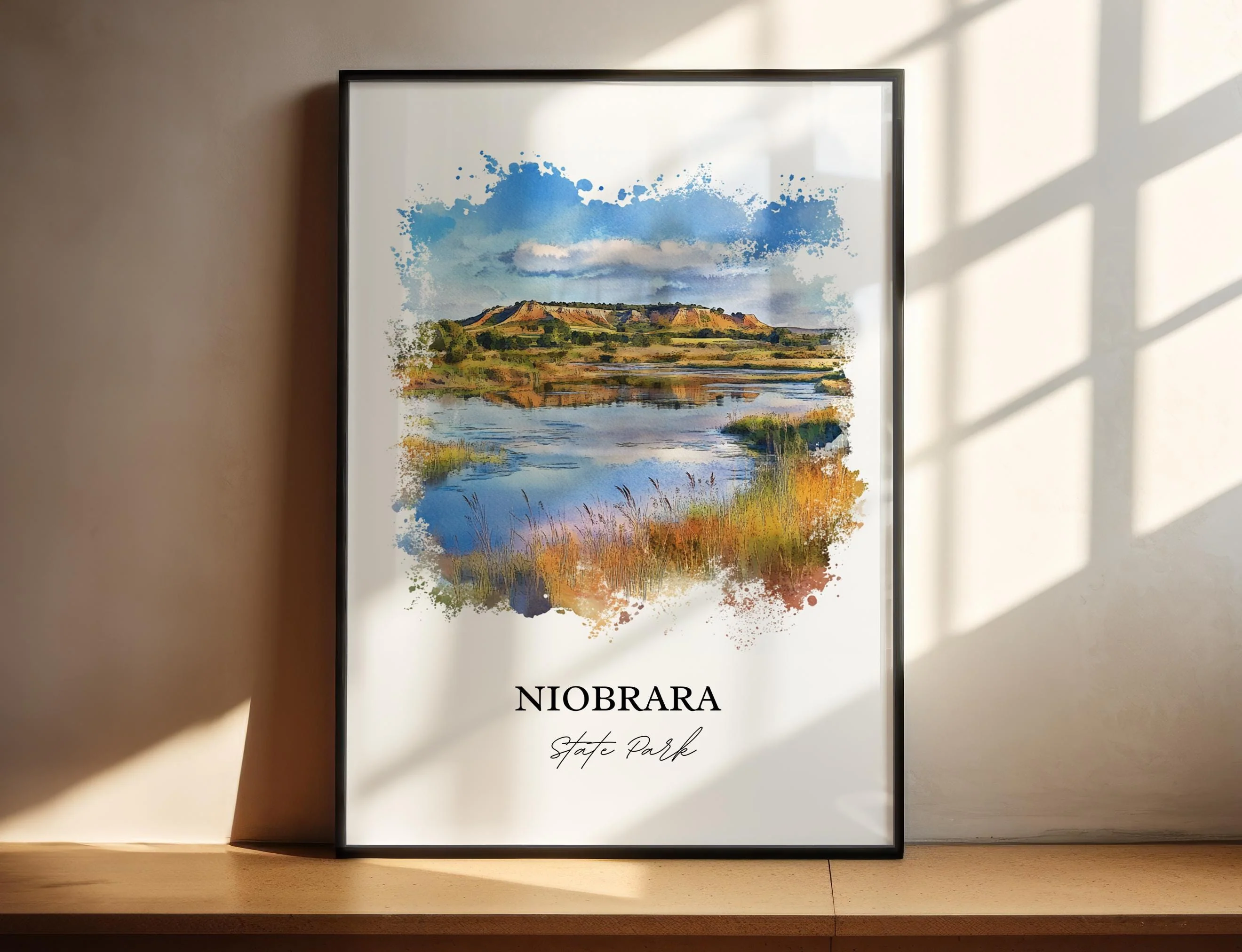 Niobrara State Park, USA – Watercolor Art Print
