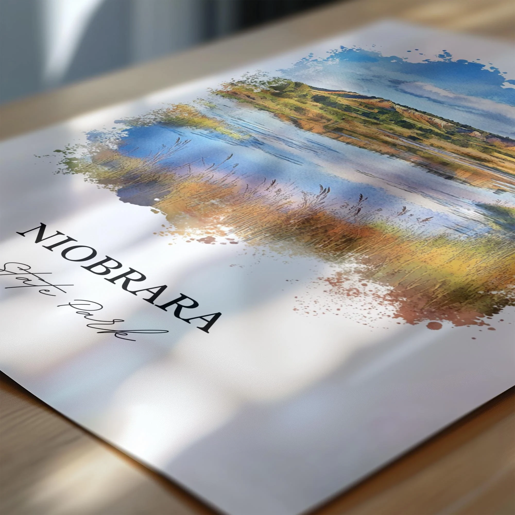 Niobrara State Park, USA – Watercolor Art Print - Image 2