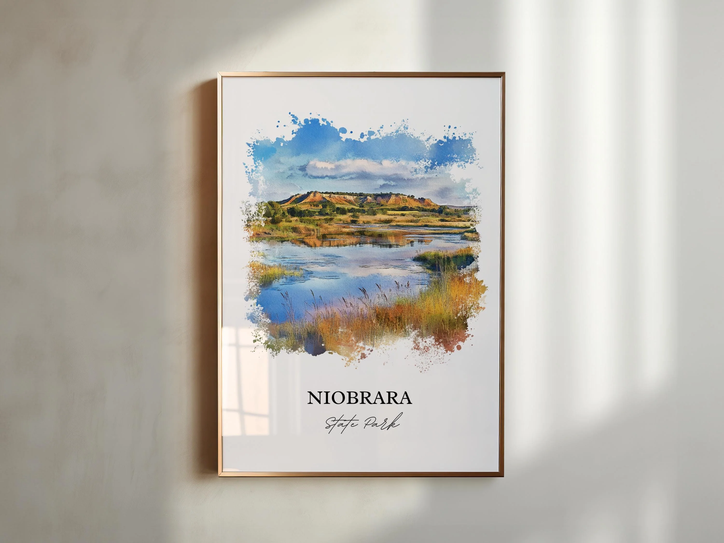 Niobrara State Park, USA – Watercolor Art Print - Image 6