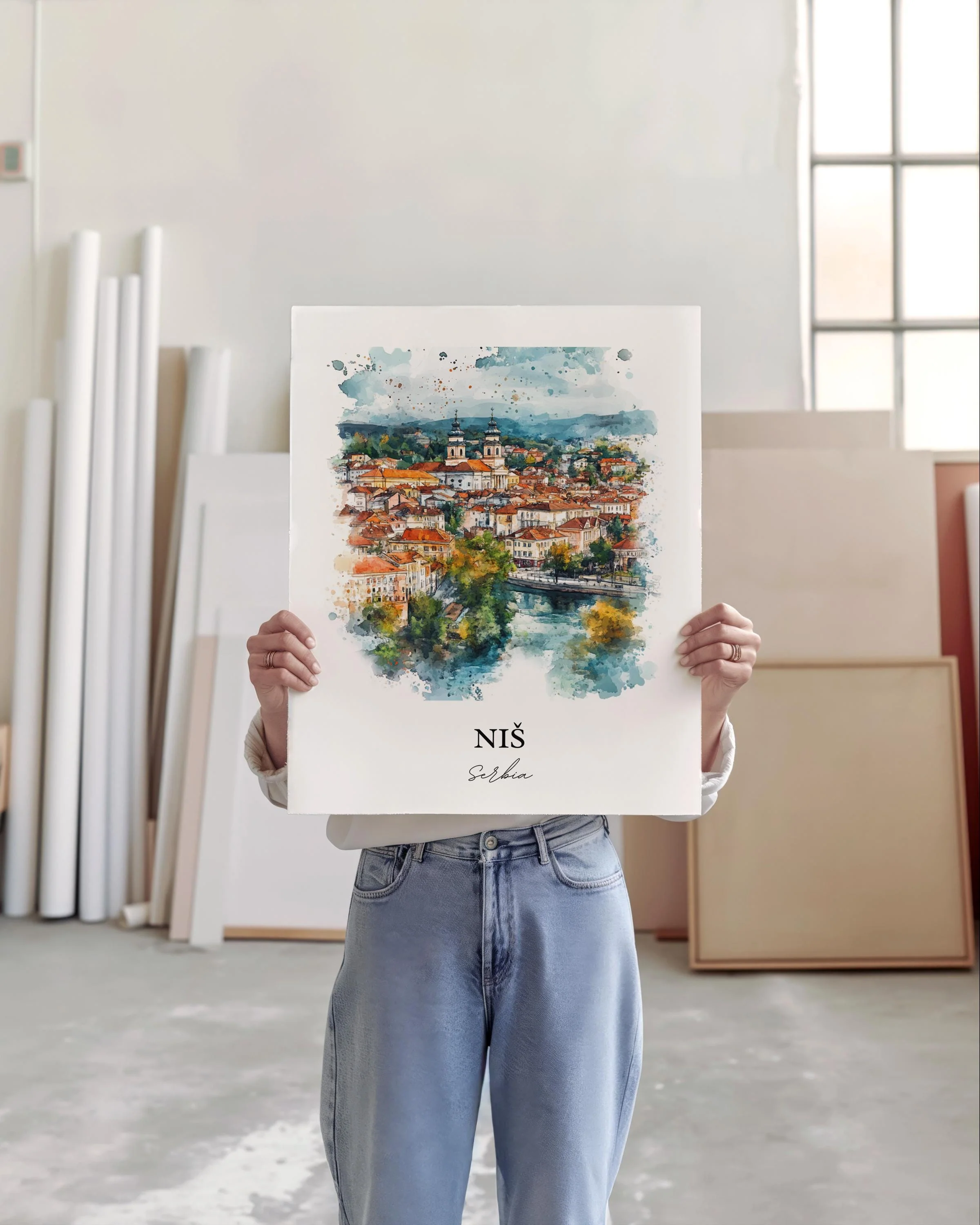 Niš, Serbia – Watercolor Art Print - Image 6
