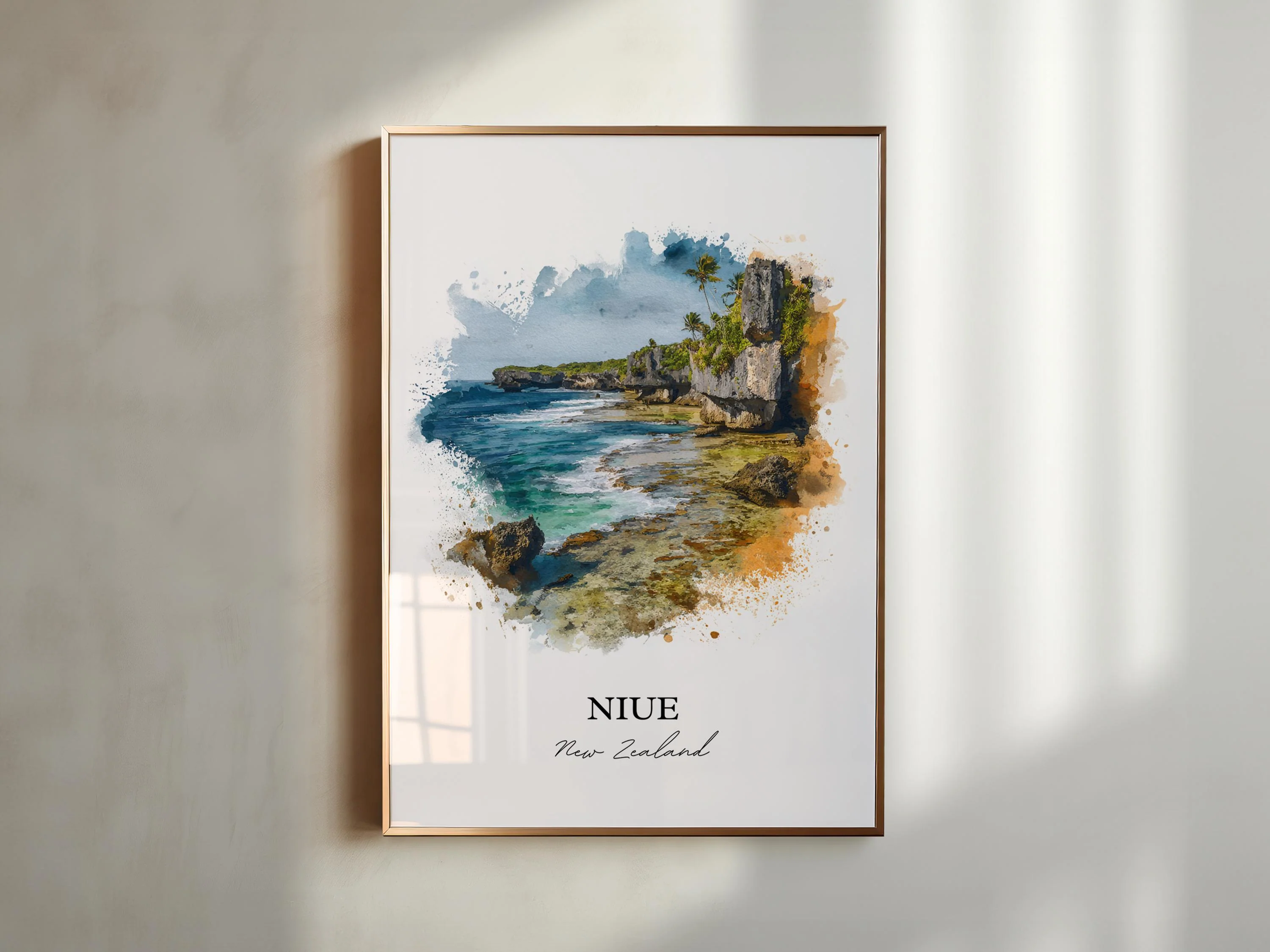 Niue, New Zealand – Watercolor Art Print - Image 4