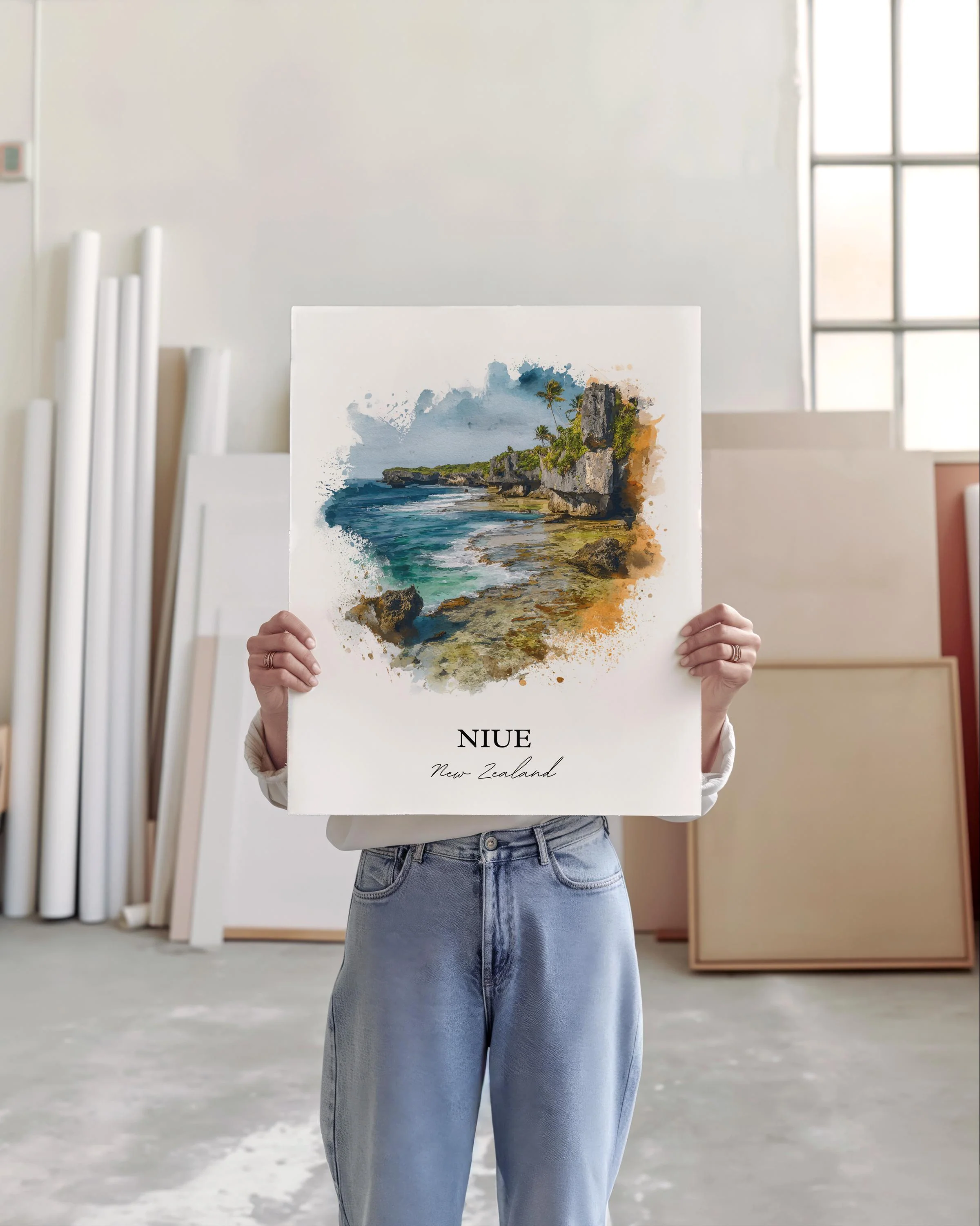 Niue, New Zealand – Watercolor Art Print - Image 6