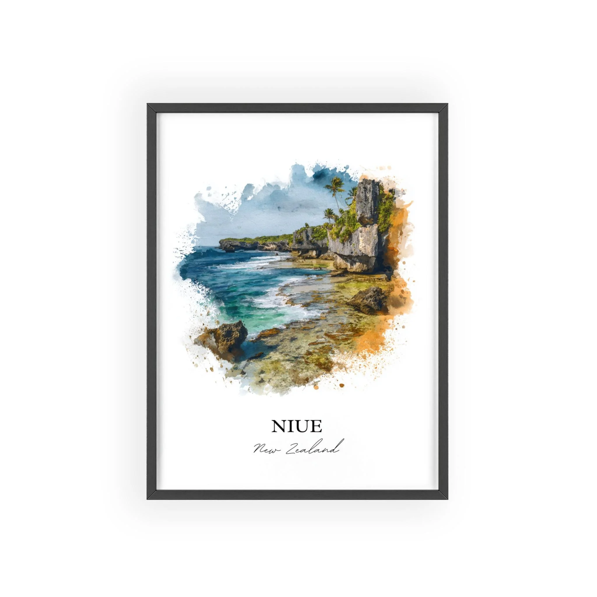 Niue, New Zealand – Watercolor Art Print - Image 7