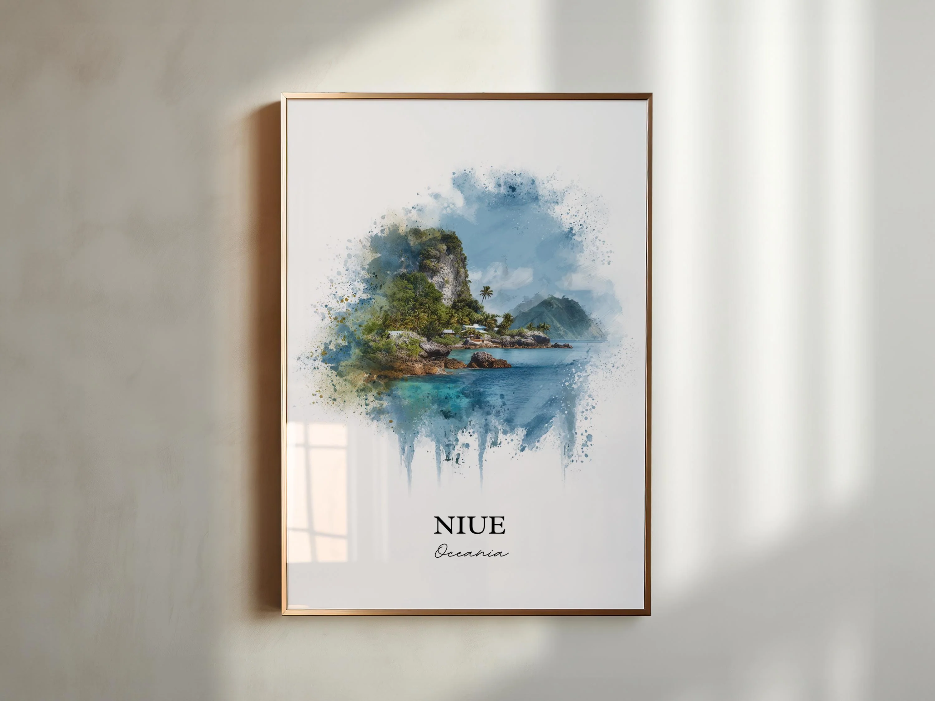 Niue, Niue – Watercolor Art Print - Image 3